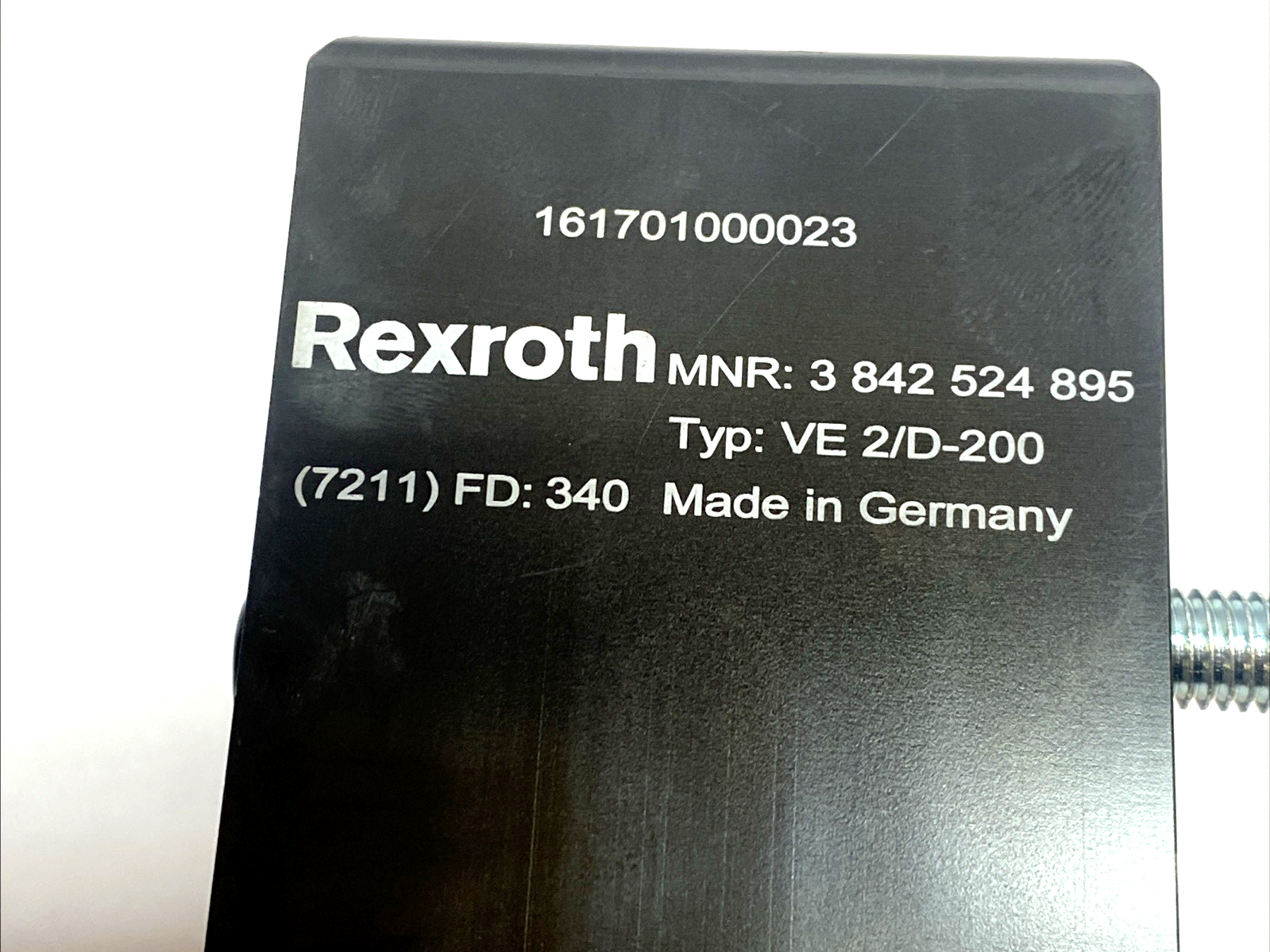 3842524895 | Bosch Rexroth Stop Gate VE 2/D-200 Pneumatic Conveyor Damper- Used - Maverick Industrial Sales