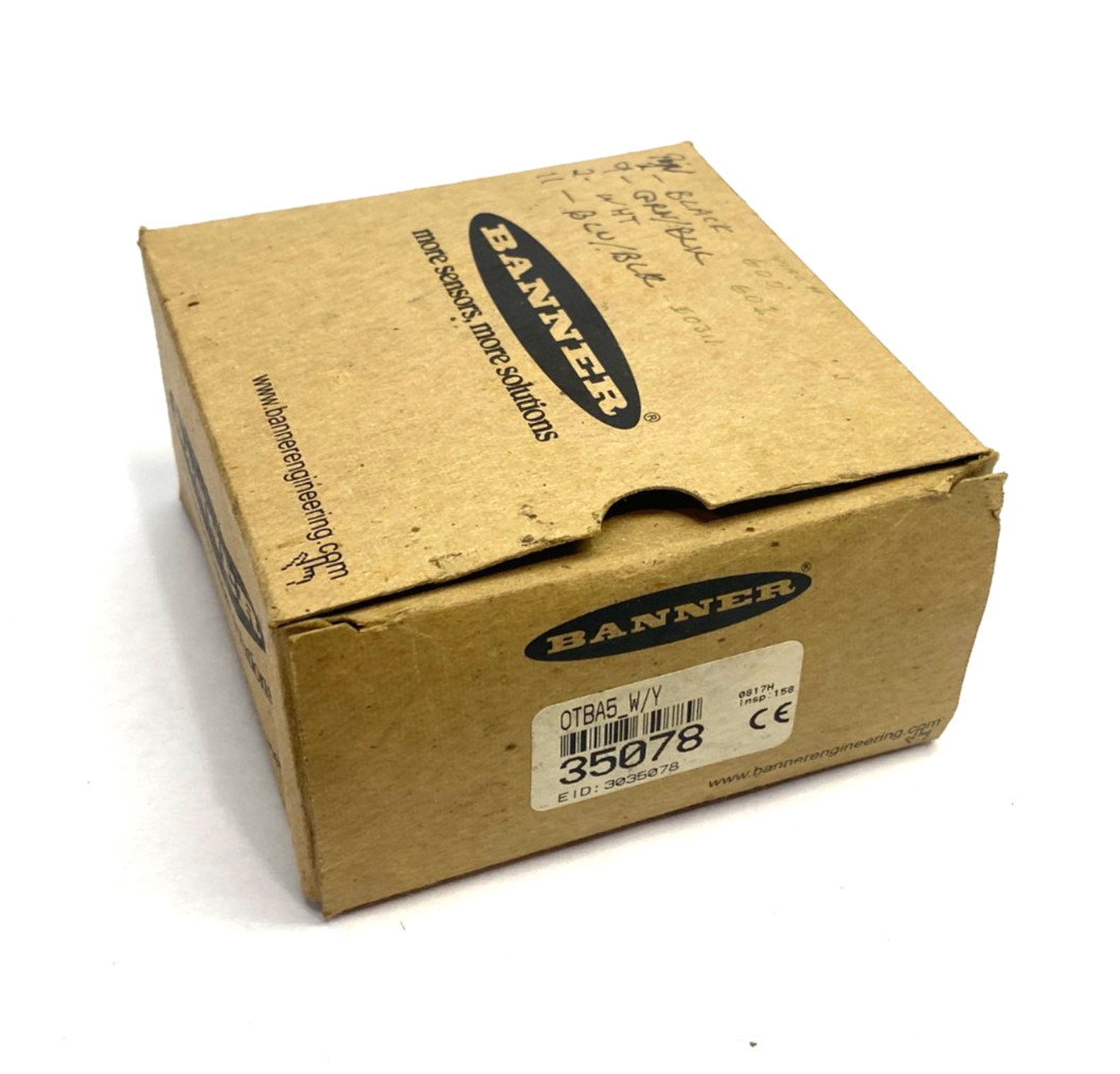 OTBA5 W/Y | Banner Momentary Action Touch Button 35078 MISSING FRONT COVER - New – Open box - Maverick Industrial Sales