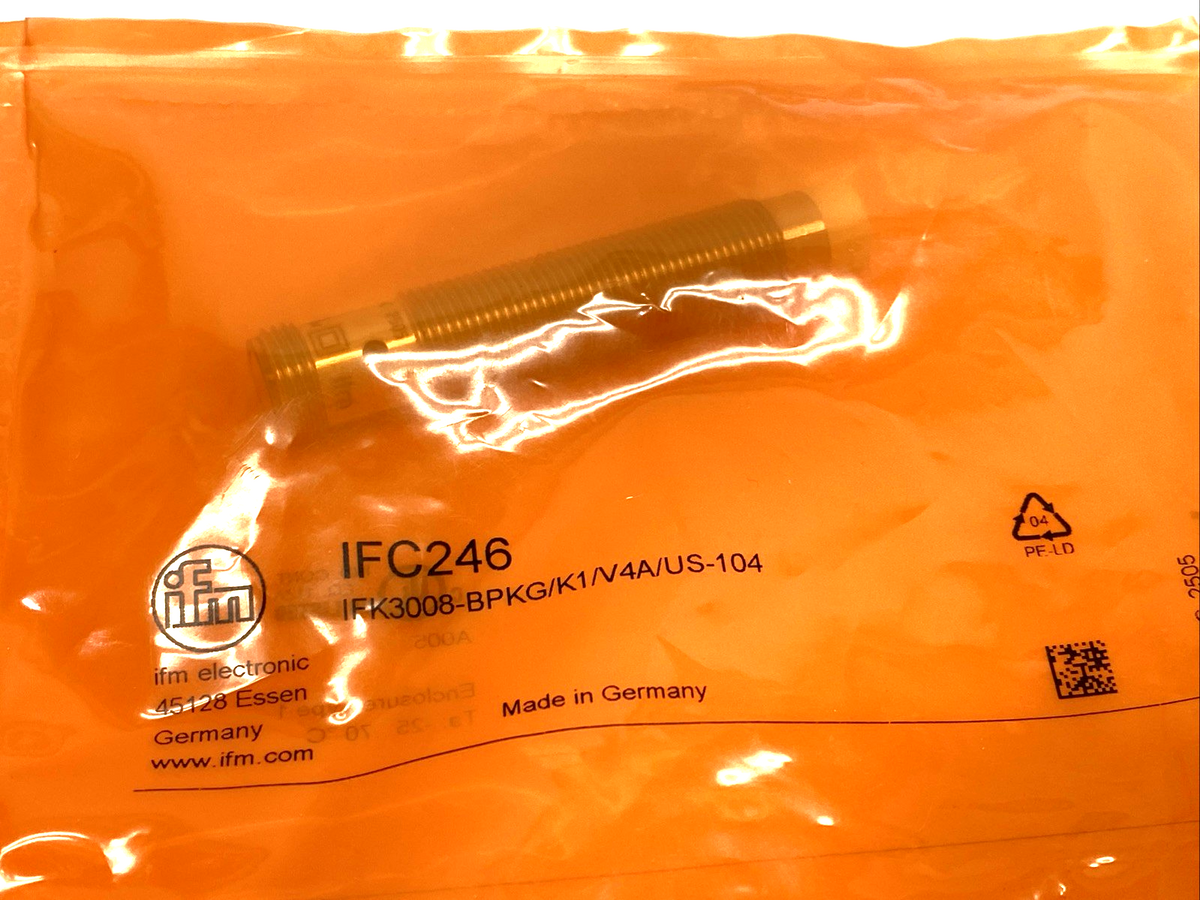 IFC246 | ifm Inductive Proximity Sensor M12 3-Pin IFK3008-BPKG/K1/V4A/US-104 - New - Maverick Industrial Sales