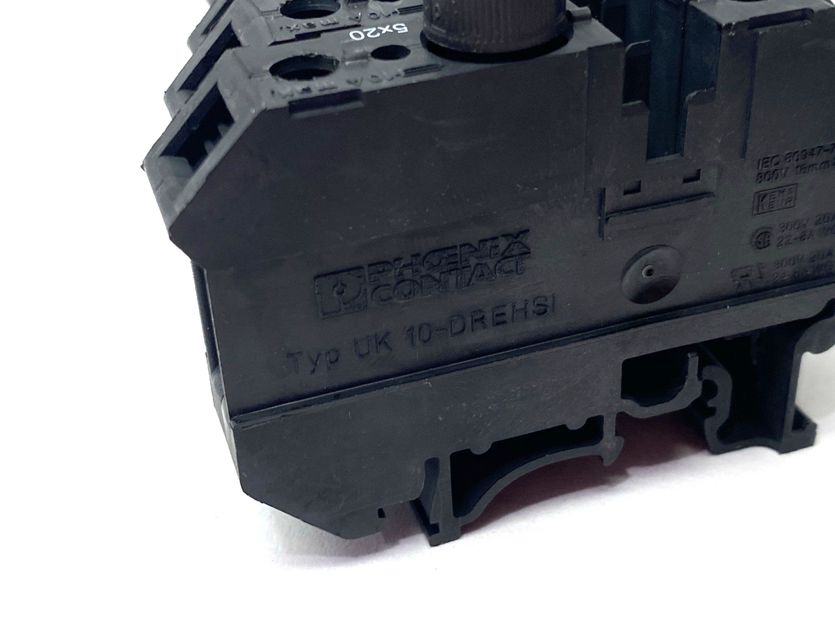 Phoenix Contact UK 10-DREHSI (5X20) Fuse Terminal Block 3005109 LOT OF 6 - Maverick Industrial Sales