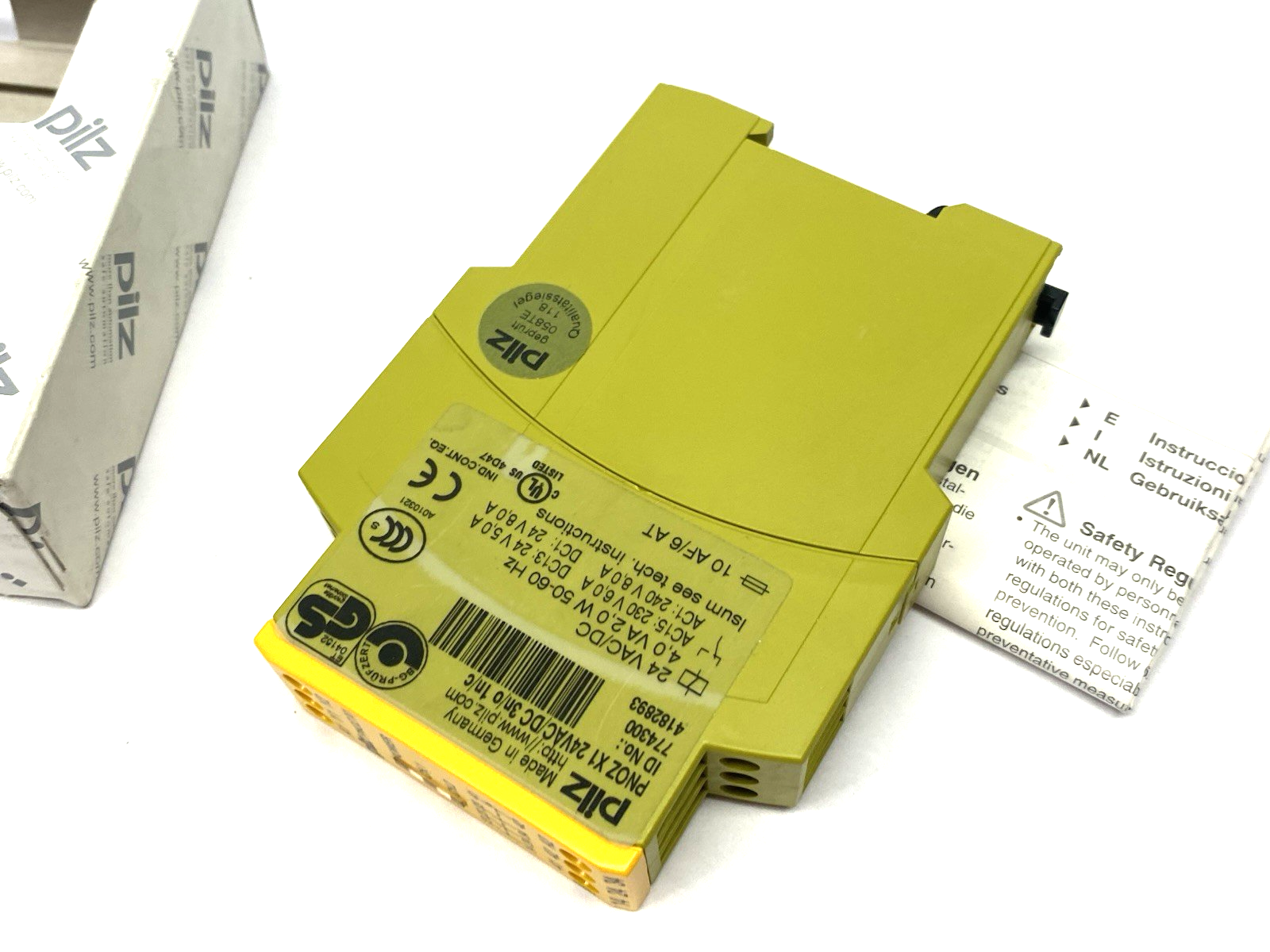 Pilz 774300 Safety Relay Standalone 1-Channel Input, PNOZ X1 24VAC/DC 3n/o 1n/c - Maverick Industrial Sales