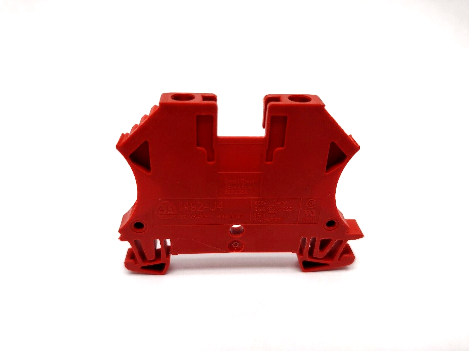 1492-J4-RE | Allen Bradley Feed Through Terminal Block RED 4mm, LOT OF 10 - Used - Maverick Industrial Sales