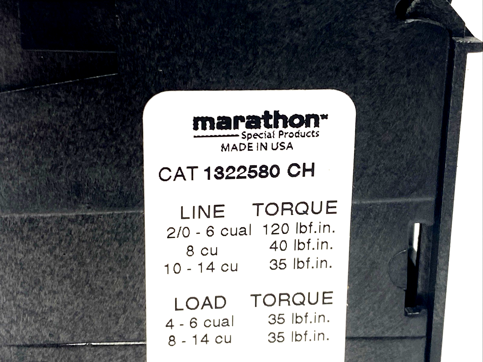 1322580CH | Marathon Power Distribution Block 175A 2P - Used - Maverick Industrial Sales