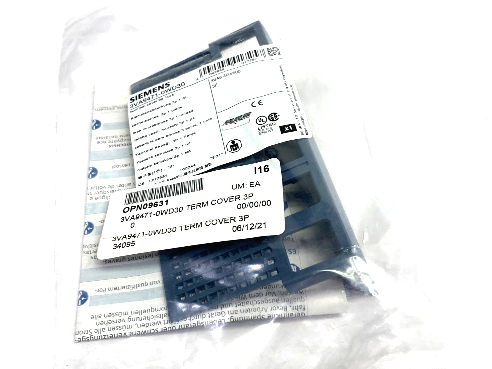 Siemens 3VA9471-0WD30 Low-Voltage Circuit Breaker Accessory - Maverick Industrial Sales