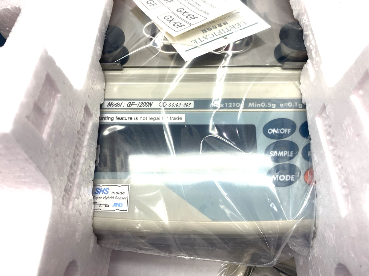 GF1200N | A&D Weighing Digital Precision Scale, 1210g Capacity, Auto Self-Cal. - New – Open box - Maverick Industrial Sales