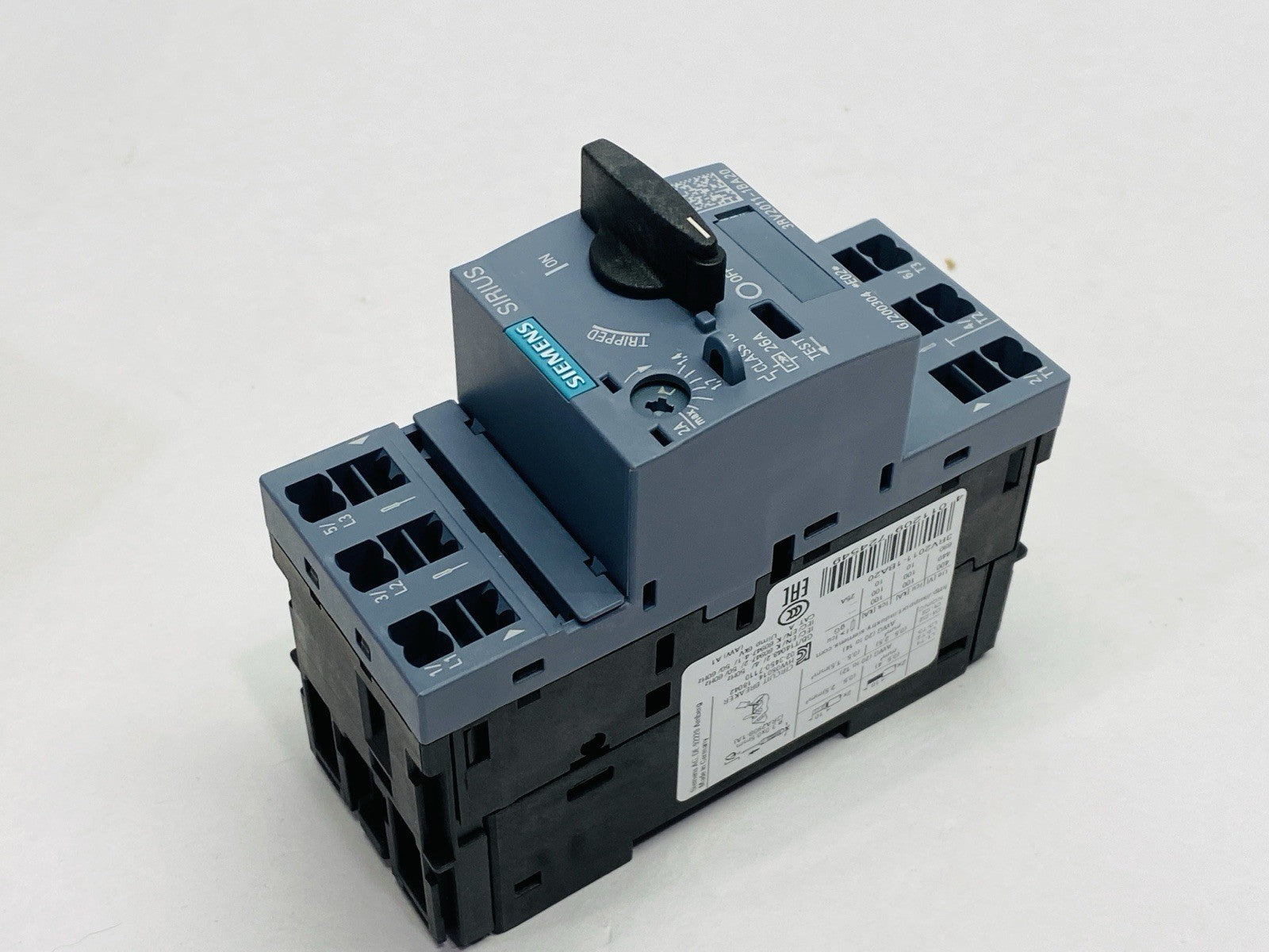Siemens 3RV2011-1BA20 SIRIUS Motor Protector Circuit Breaker 1.4-2.0A 600V - Maverick Industrial Sales