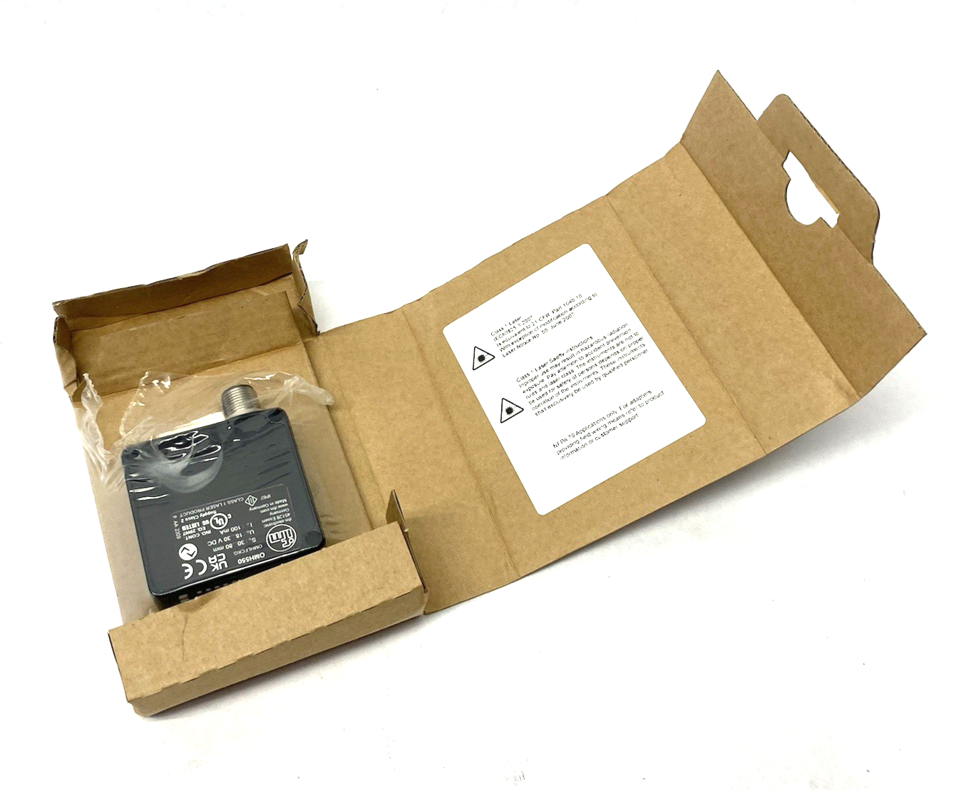 Ifm OMH550 Optical Laser Distance Sensor, Micrometer Range, OMHLFCKG/IO-Link/US - Maverick Industrial Sales