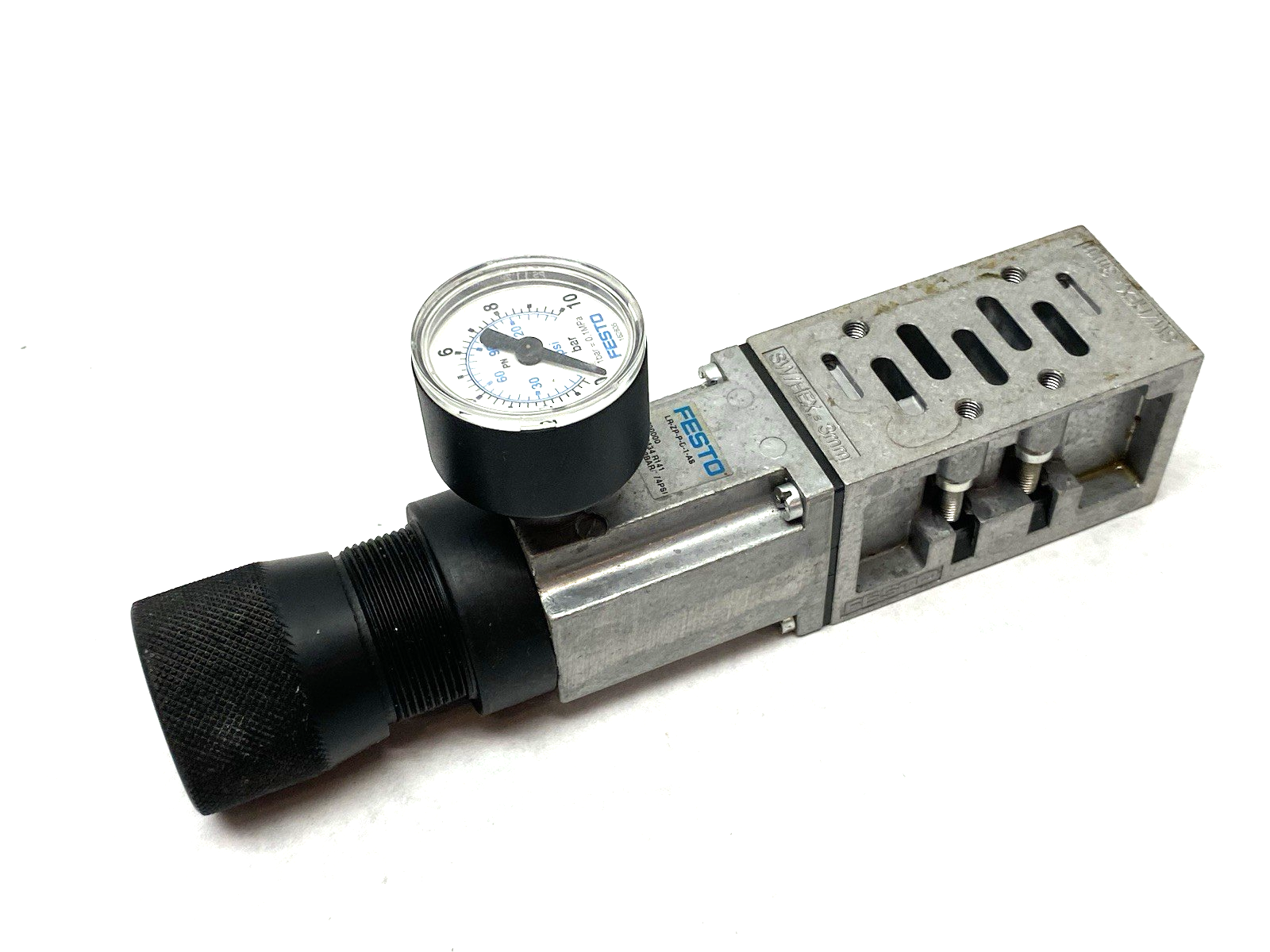 Festo LR-ZP-P-D-1-AS Intermediate Pressure Regulator Plate w/ Gauge 13000434 - Maverick Industrial Sales