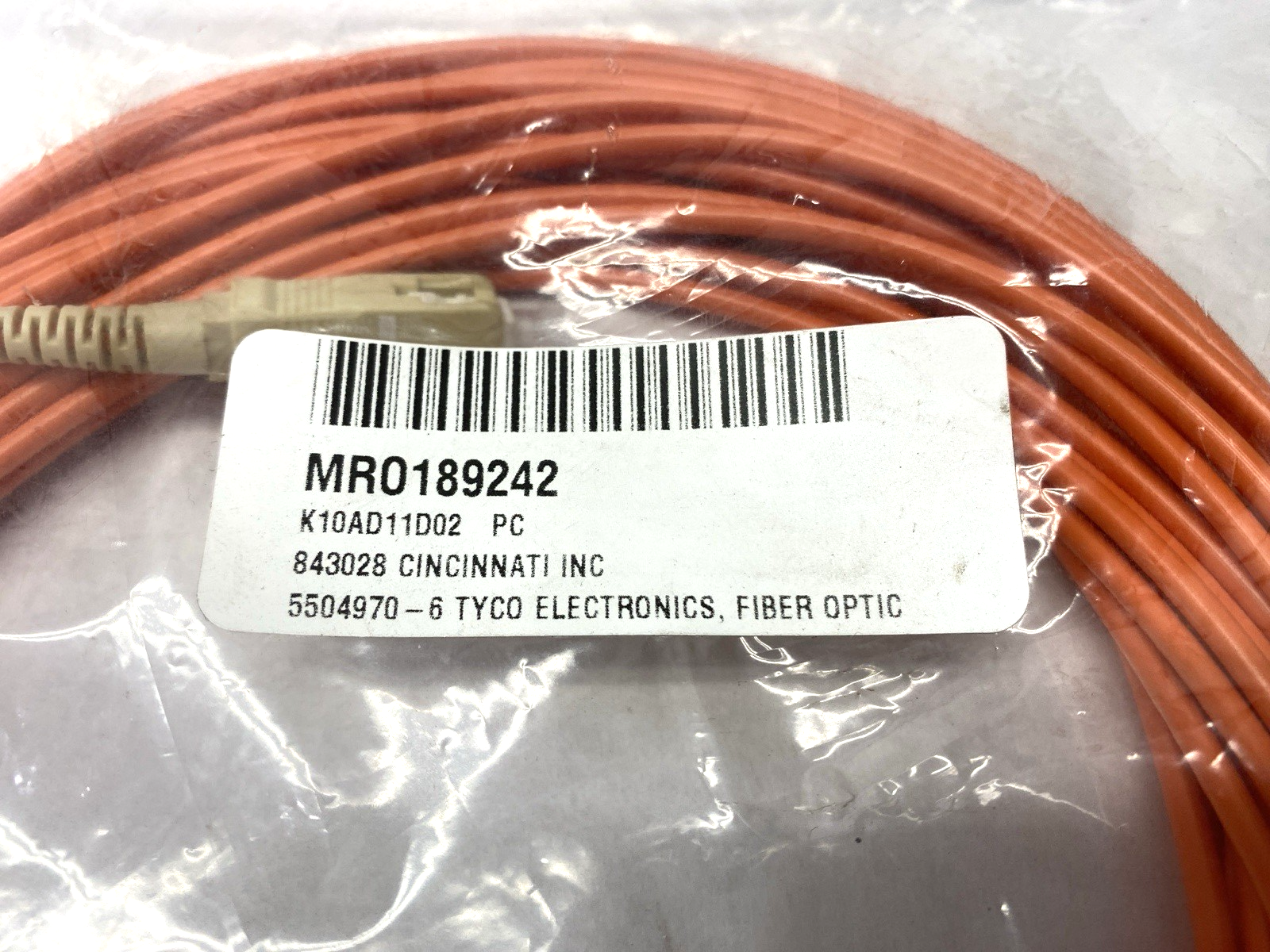 504970-6 | Tyco Electronics Fiber Optic Cable Assembly 15m Length - New - Maverick Industrial Sales