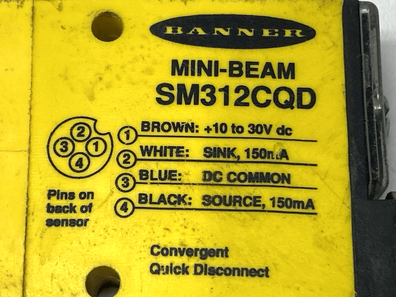 SM312CQDC | Banner Mini-Beam Photoelectric Sensor 4-Pin M12 29184 - Used - Maverick Industrial Sales