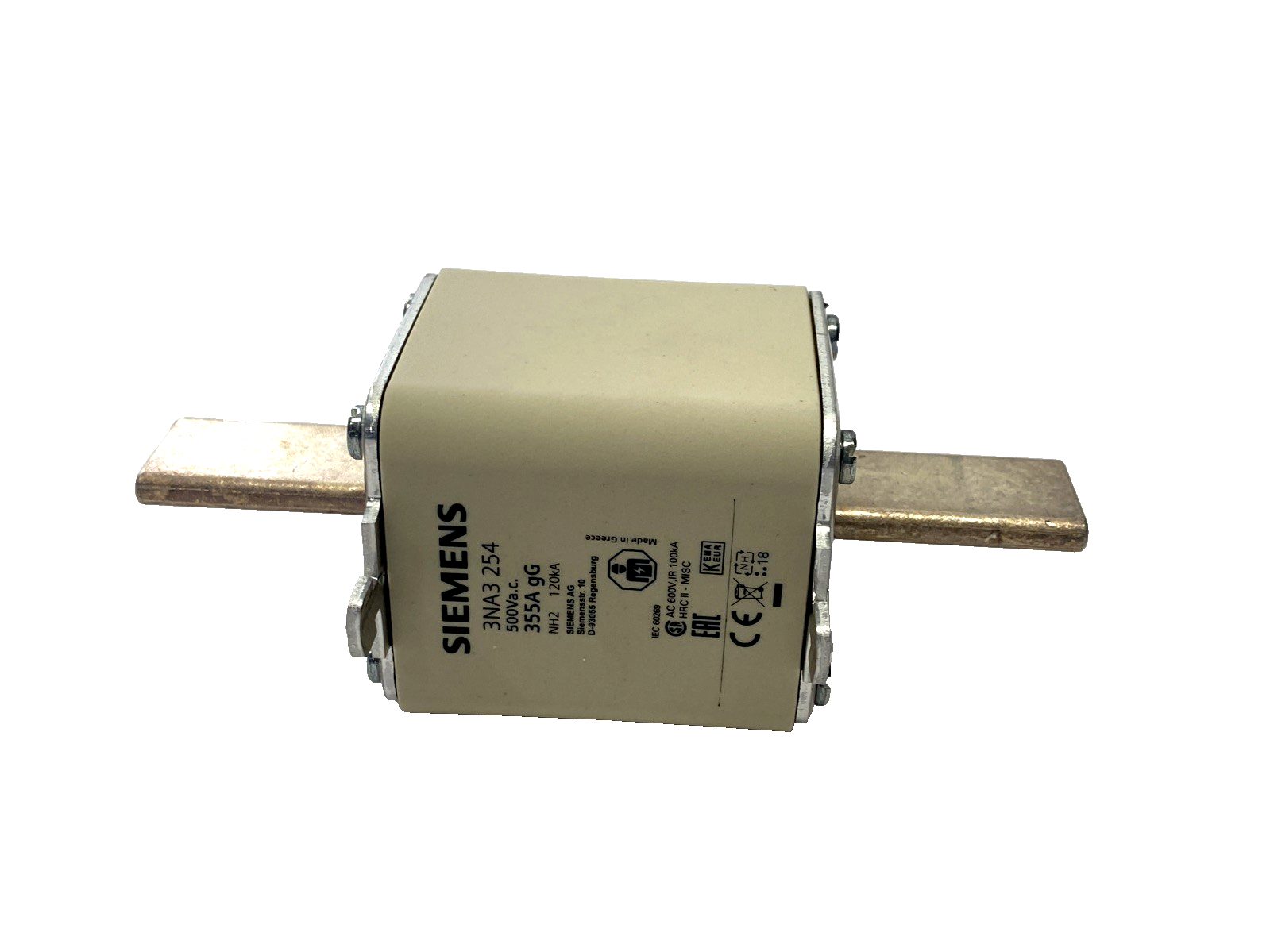 Siemens 3NA3254 Fuse 355A 500VAC NH2 - Maverick Industrial Sales