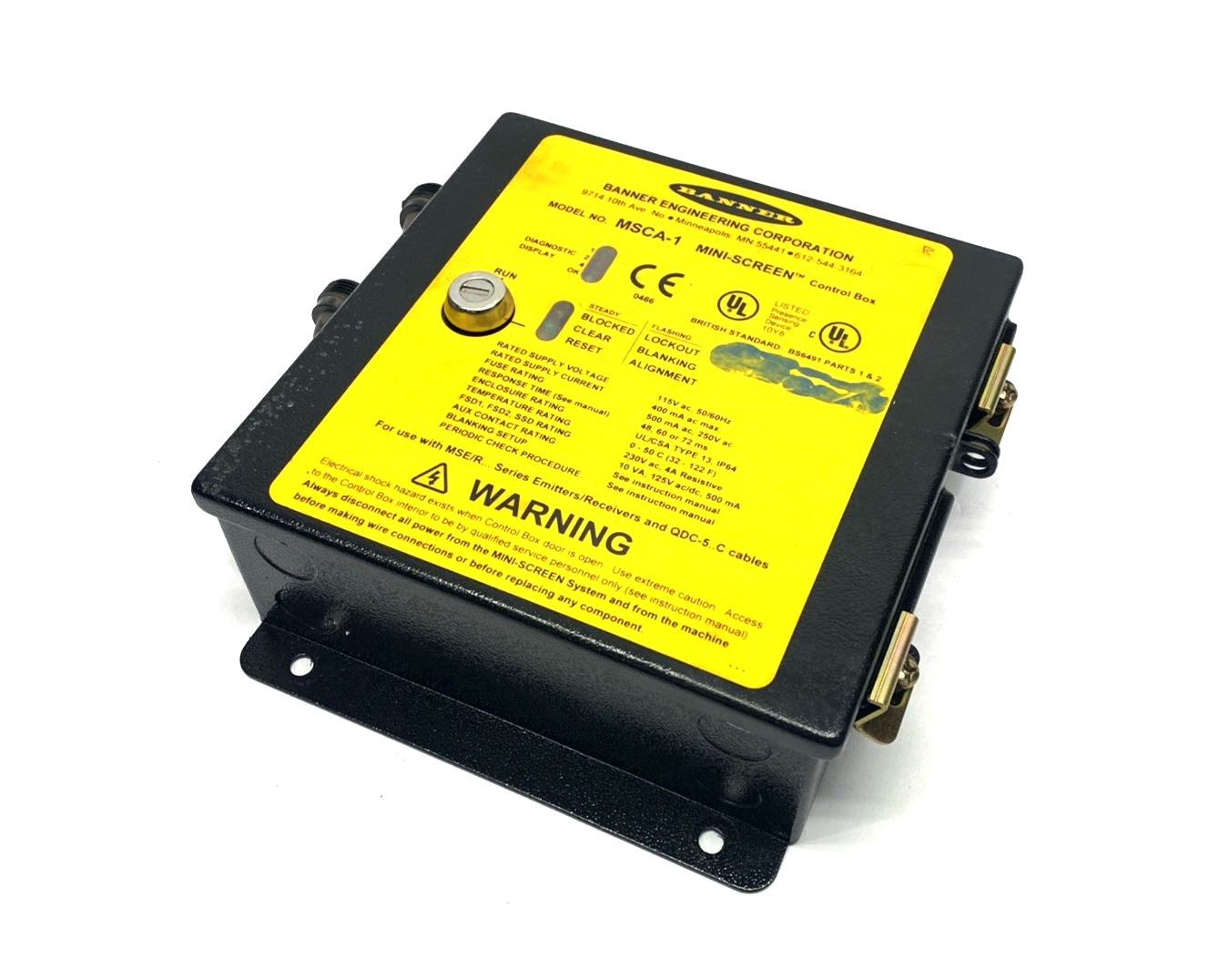 Banner MSCA-1 MINI-SCREEN Control Box 37931, NO KEY