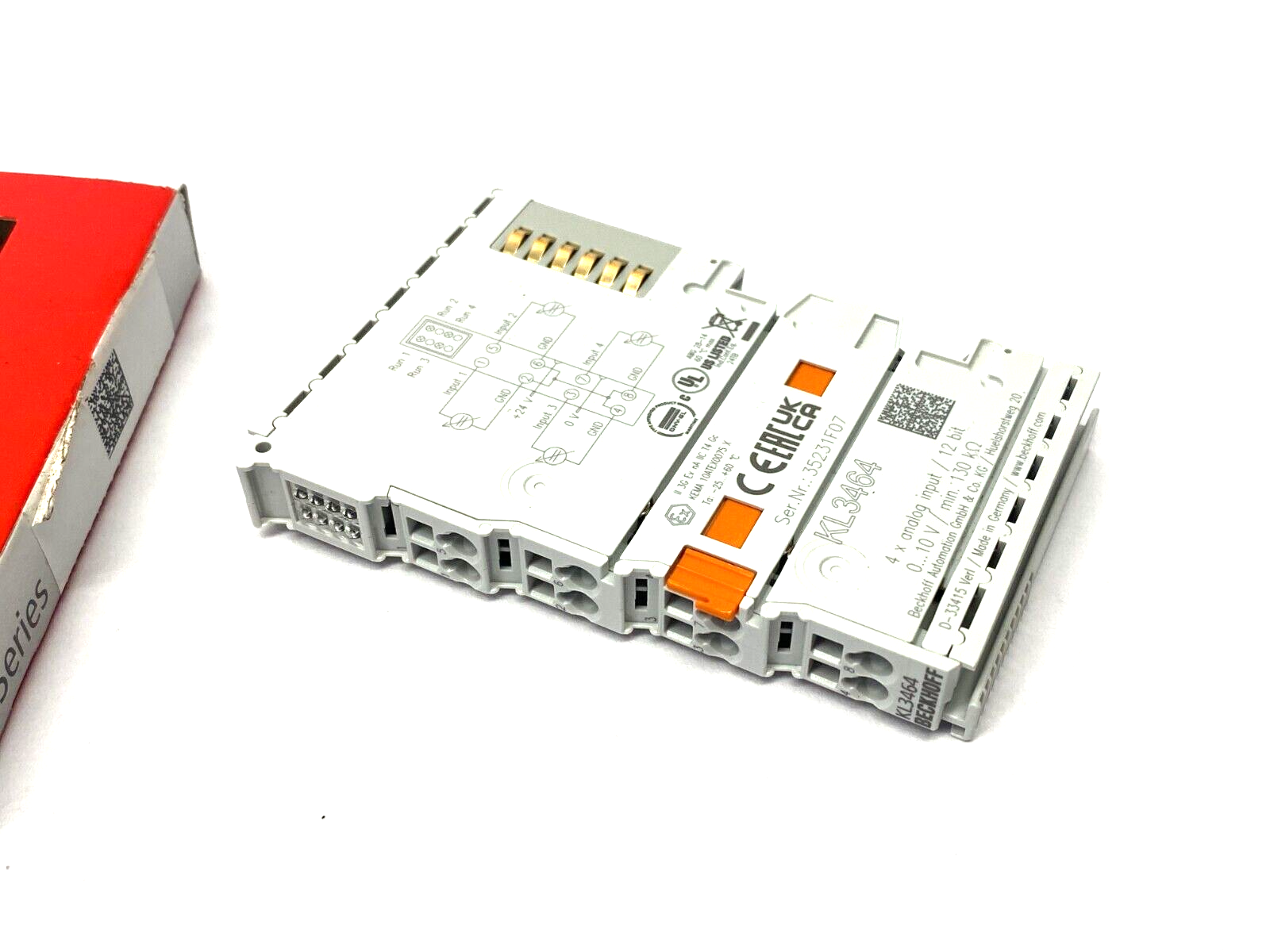 Beckhoff KL3464 Analog 4-Channel Input Bus Terminal 12-Bit Single Ended 0-10V - Maverick Industrial Sales