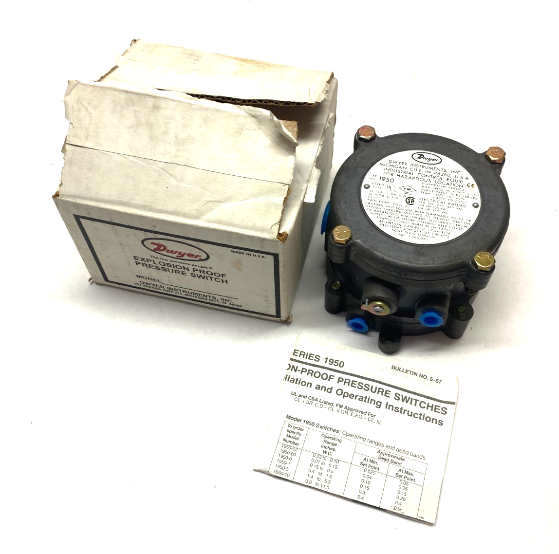 Dwyer 1950-10-2F Explosion Proof Pressure Switch - Maverick Industrial Sales