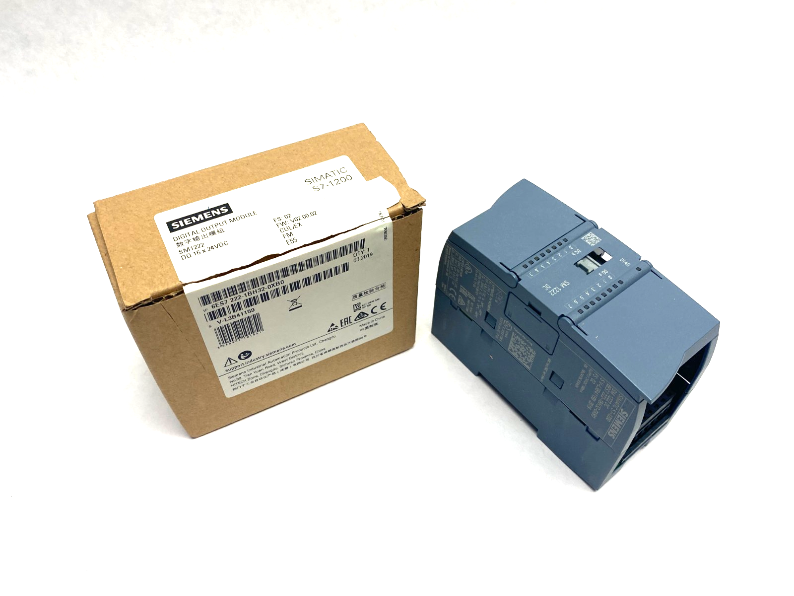 Siemens 6ES7 222-1BH32-0XB0 SIMATIC S7-1200 Digital Output Module DQ 16x24VDC - Maverick Industrial Sales