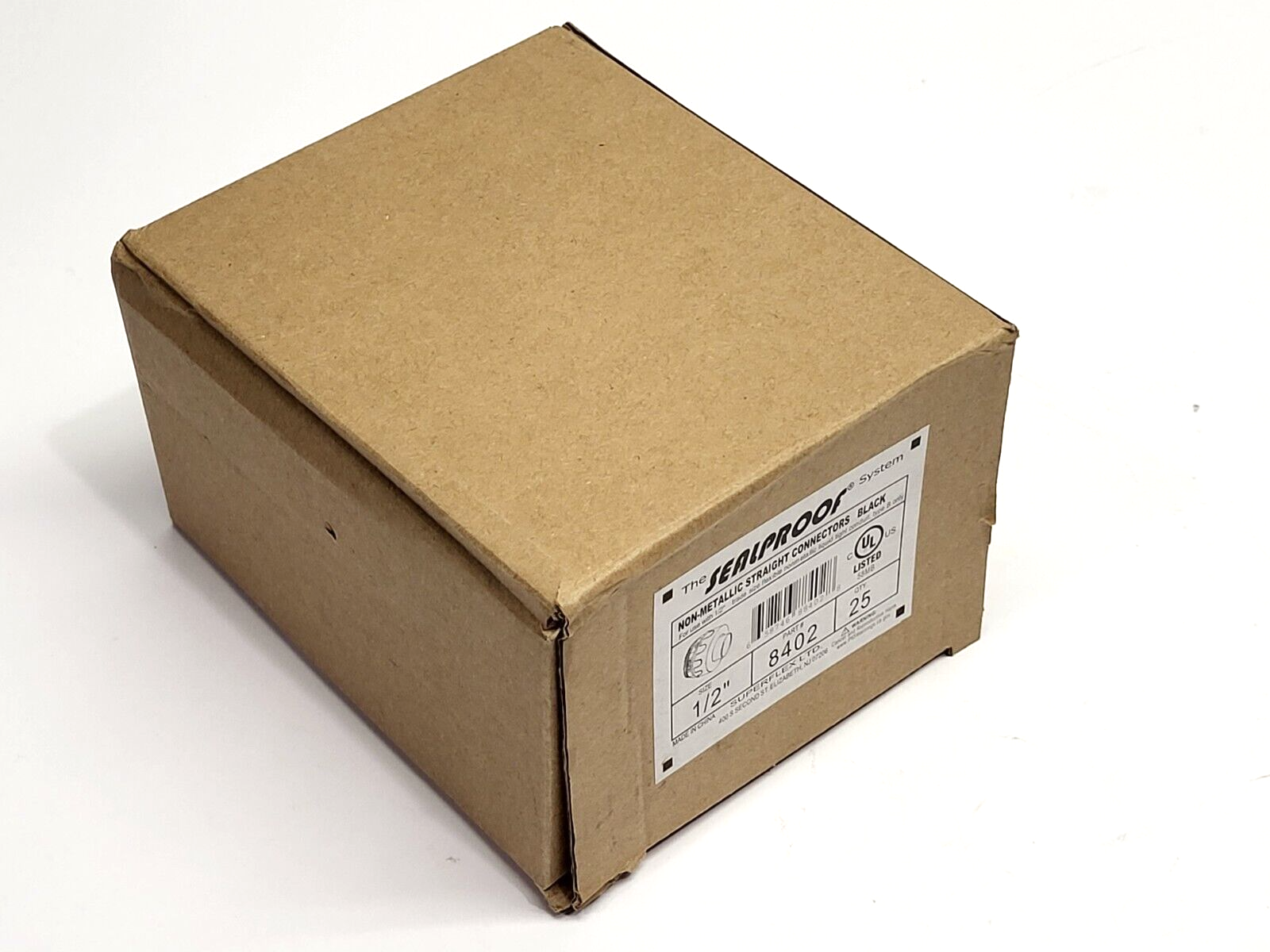 Superflex Sealproof 8402 Non-Metallic Straight Connectors 1/2" PKG OF 18 - Maverick Industrial Sales