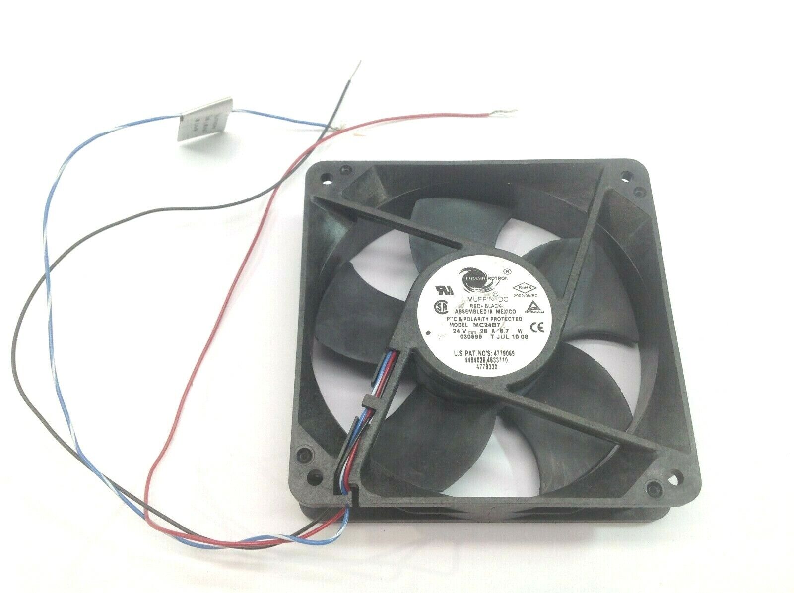 COMAIR ROTRON MC24B7 Muffin DC Red + Black 24V0.28A 6.7W 030599 Cooling Fan - Maverick Industrial Sales