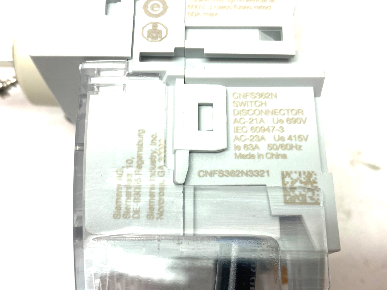 Siemens CNFS362N Low-Voltage Disconnect Switch 3-Ph 60A - Maverick Industrial Sales