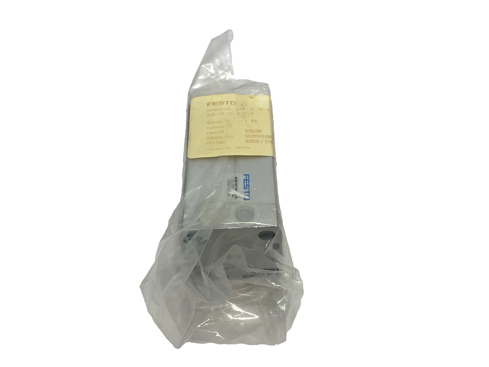 Festo ADN-40-50-A-P-A Compact Pneumatic Cylinder 40mm Bore 50mm Stroke 536296 - Maverick Industrial Sales