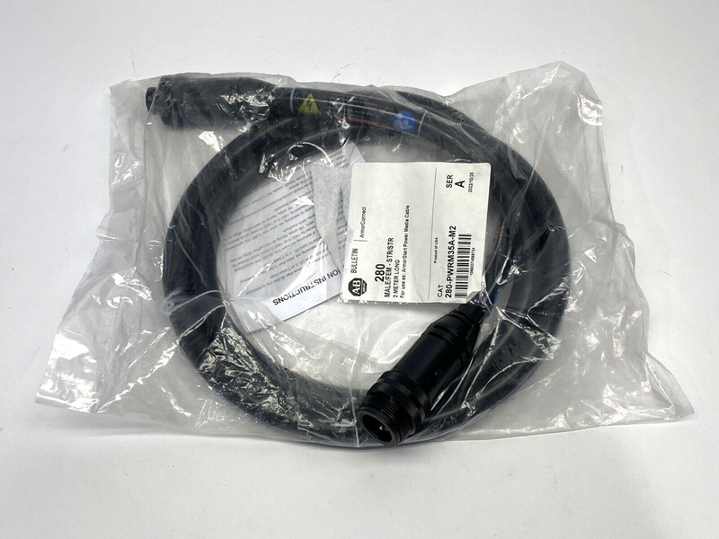 Allen Bradley 280-PWRM35A-M2 ArmorStart Power Cable M/F Ser. A 2m DAMAGED BAG - Maverick Industrial Sales