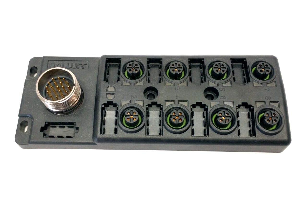 BPI008T | Balluff Junction Block 8 M12 5-Pin M23 19-Pin BPI 8M4A5P-2K-B0-SM6LT - New – Open box - Maverick Industrial Sales