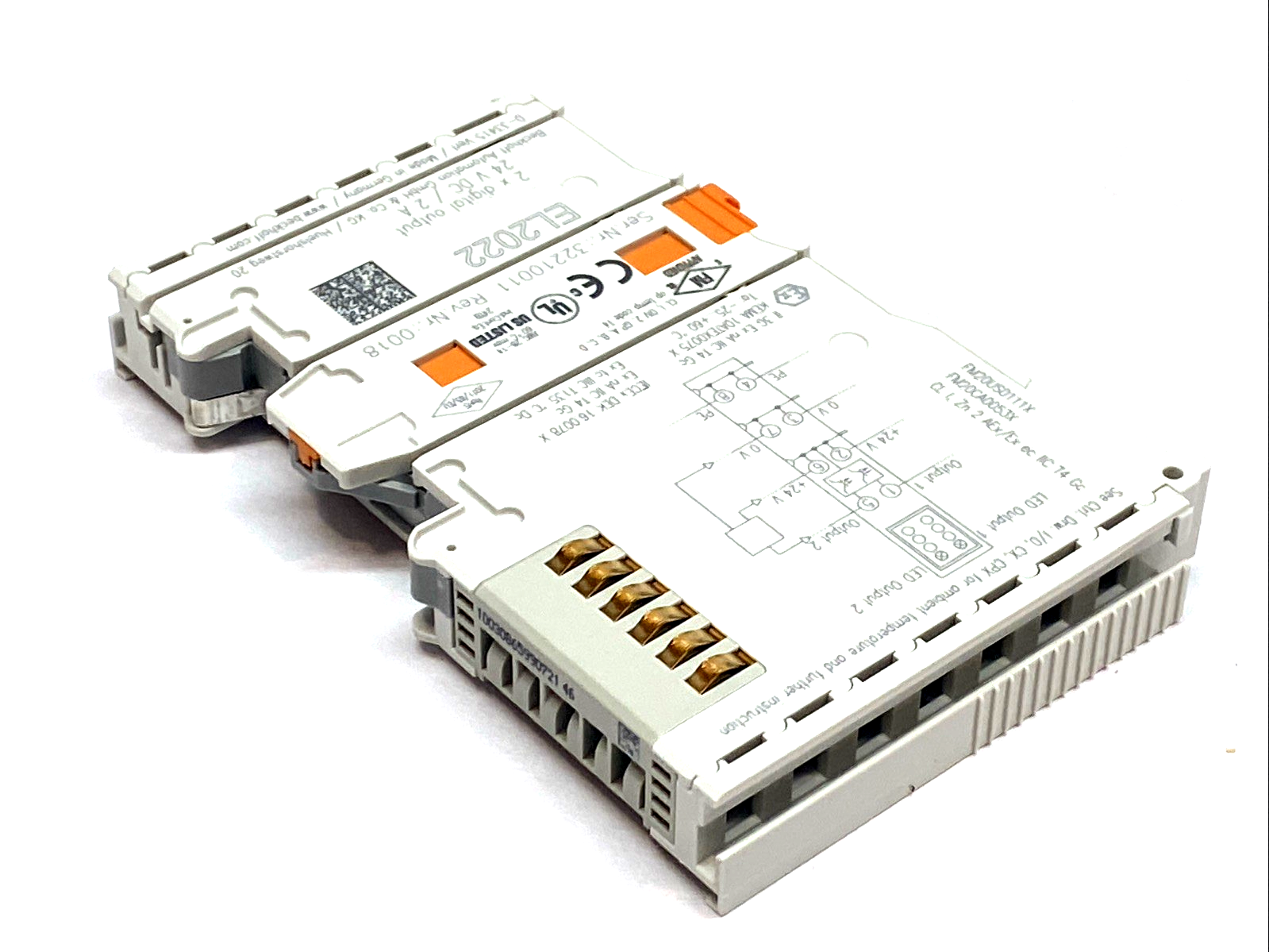 EL2022 | Beckhoff EtherCAT Digital Output Terminal 2-Channel 24VDC 2A - Used - Maverick Industrial Sales