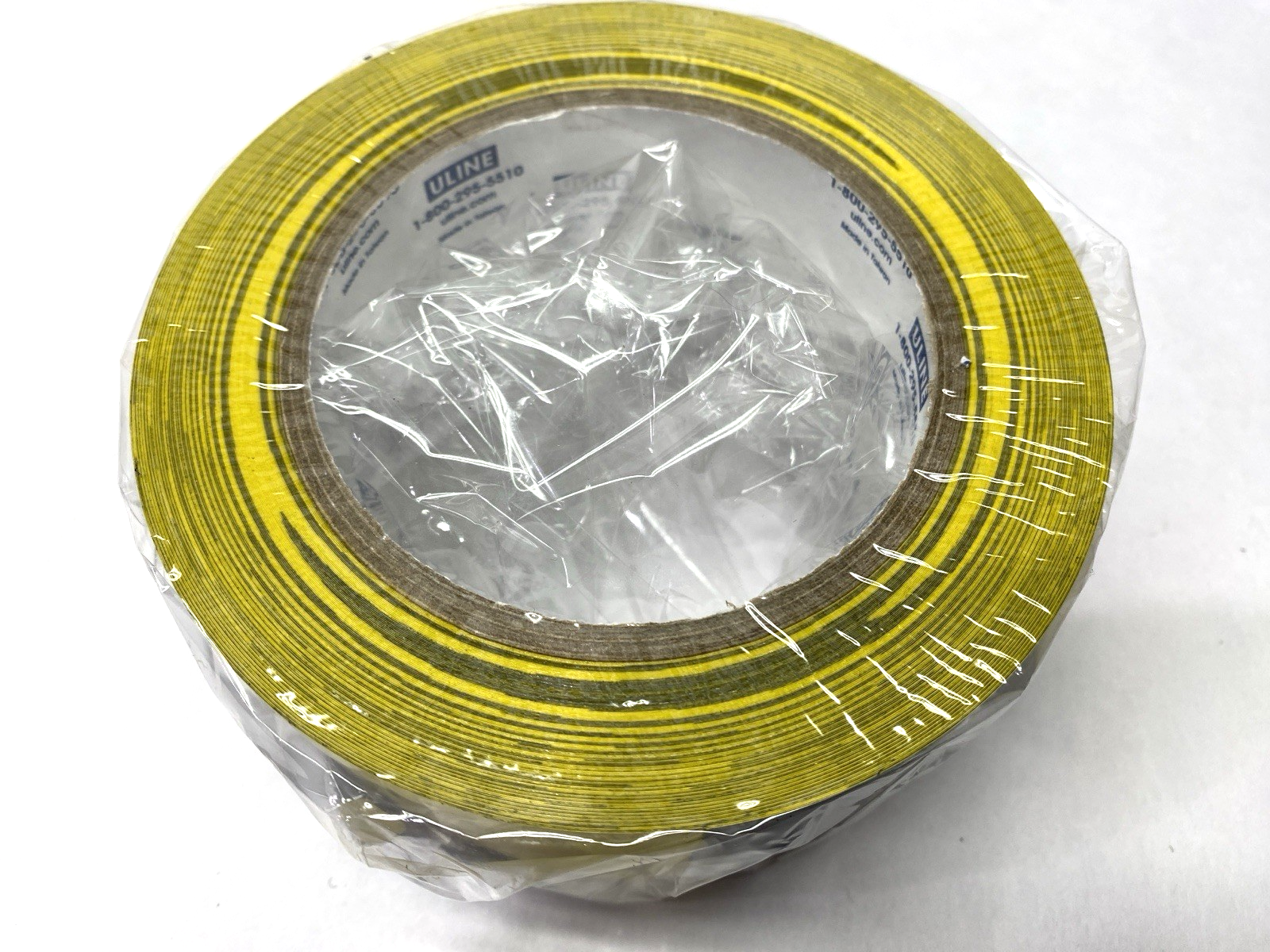 Uline S-2183 Industrial Vinyl Safety Tape Yellow/Black 2" x 36 yds LOT OF 3 - Maverick Industrial Sales