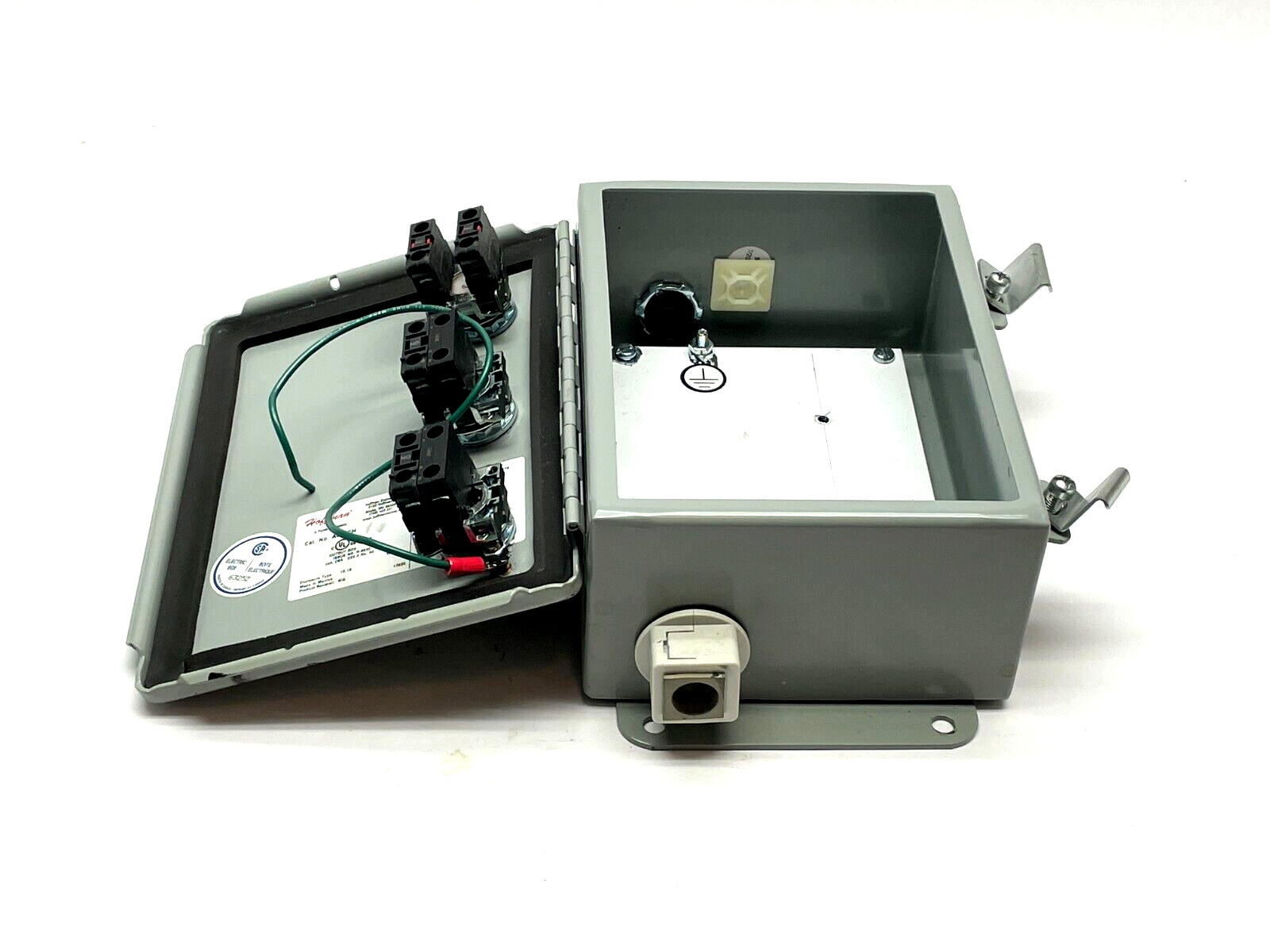 Hoffman A806CH Continuous Hinge Enclosure w/ Allen Bradley Pushbuttons - Maverick Industrial Sales