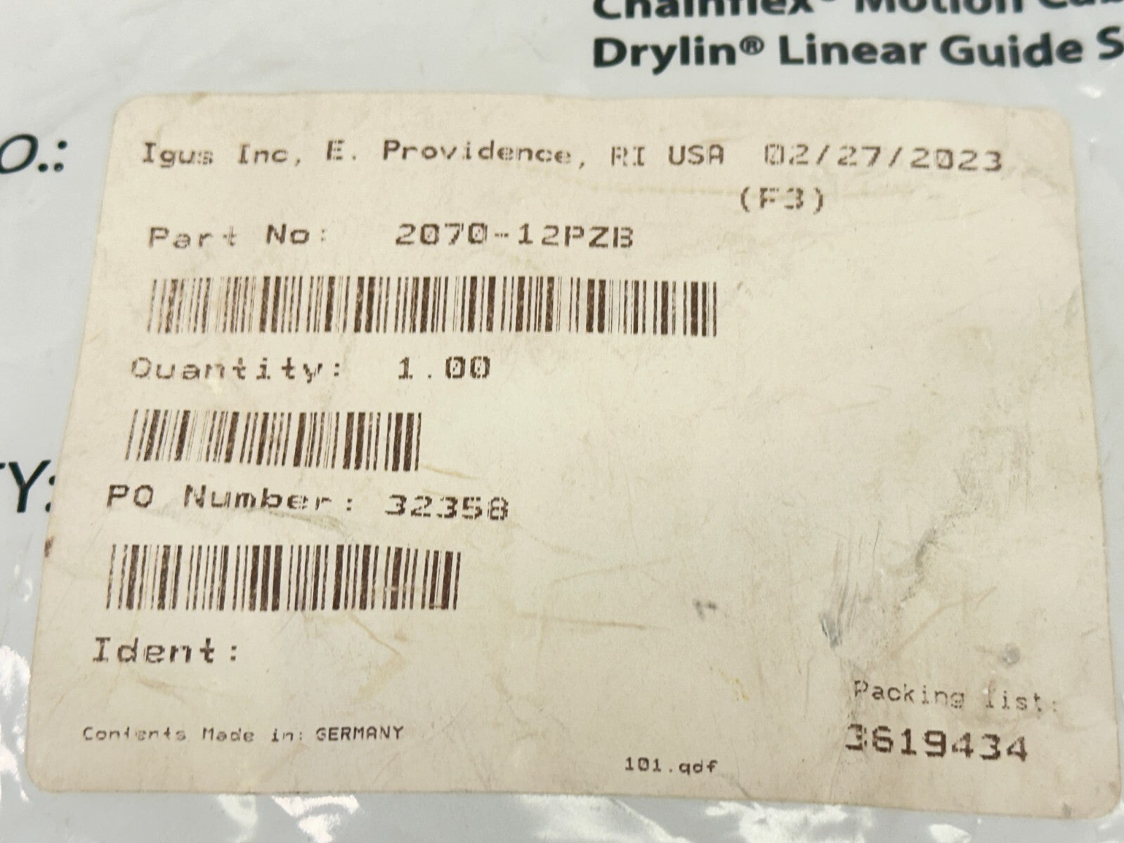 Igus 2070-12PZB Mounting Bracket Medium 93mm - Maverick Industrial Sales