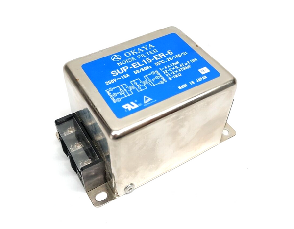 Okaya SUP-EL15-ER-6 Noise filter 250V 15A - Maverick Industrial Sales