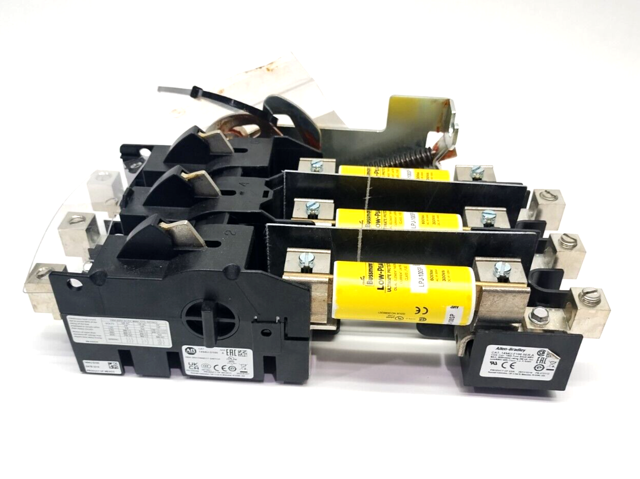 Allen Bradley 1494U-D100 Ser. A Disconnect Switch Assembly w/1494U-F100 & Fuses - Maverick Industrial Sales