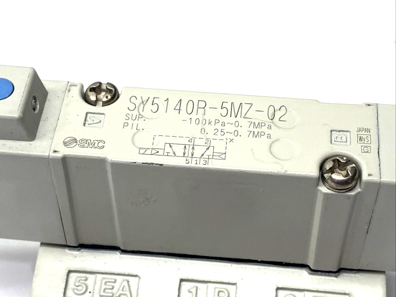 SMC SY5140R-5MZ-02 Solenoid Valve & Base 1/4" NPT - Maverick Industrial Sales