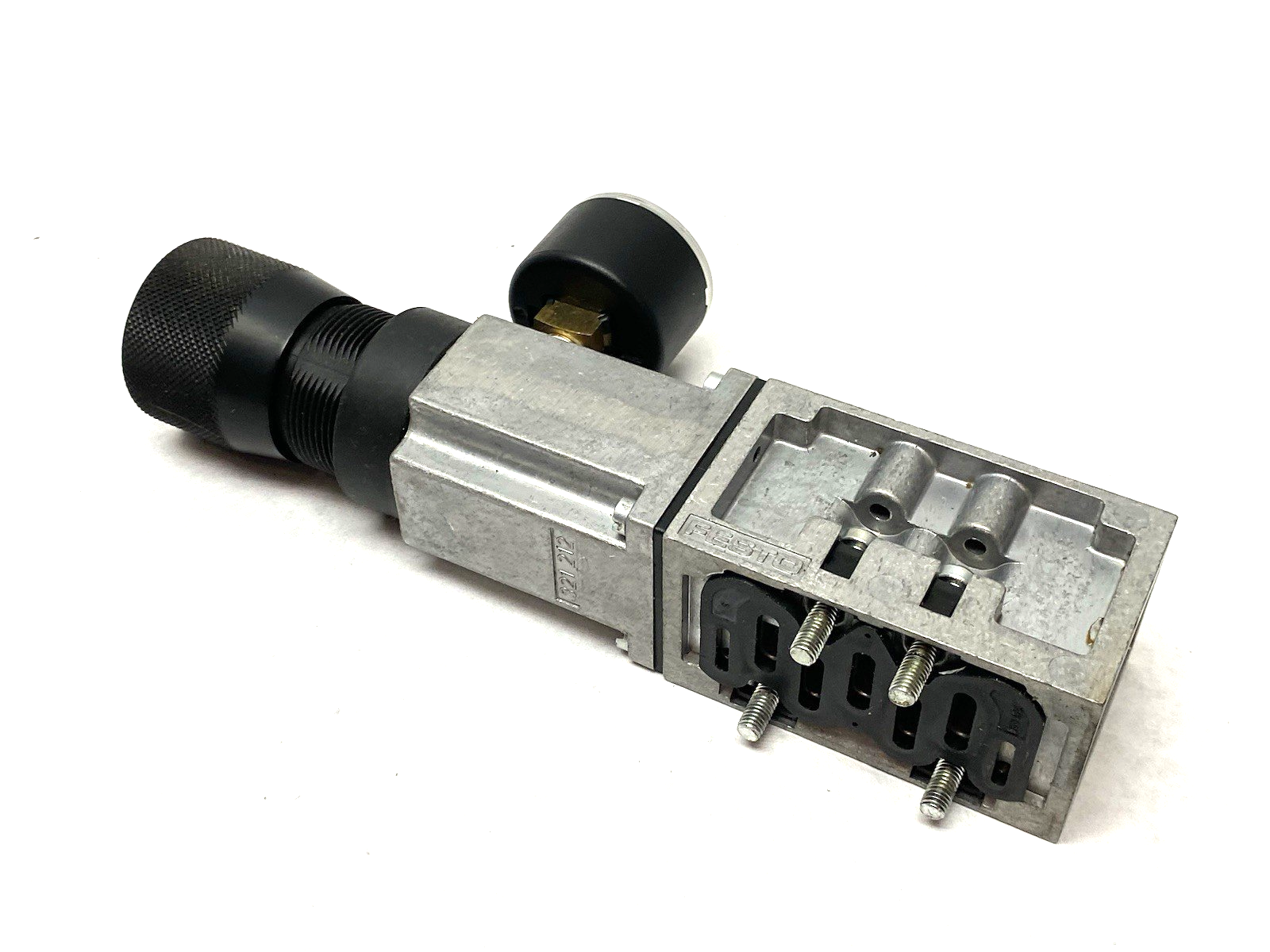 Festo LR-ZP-P-D-1-AS Intermediate Pressure Regulator Plate w/ Gauge 13000434 - Maverick Industrial Sales