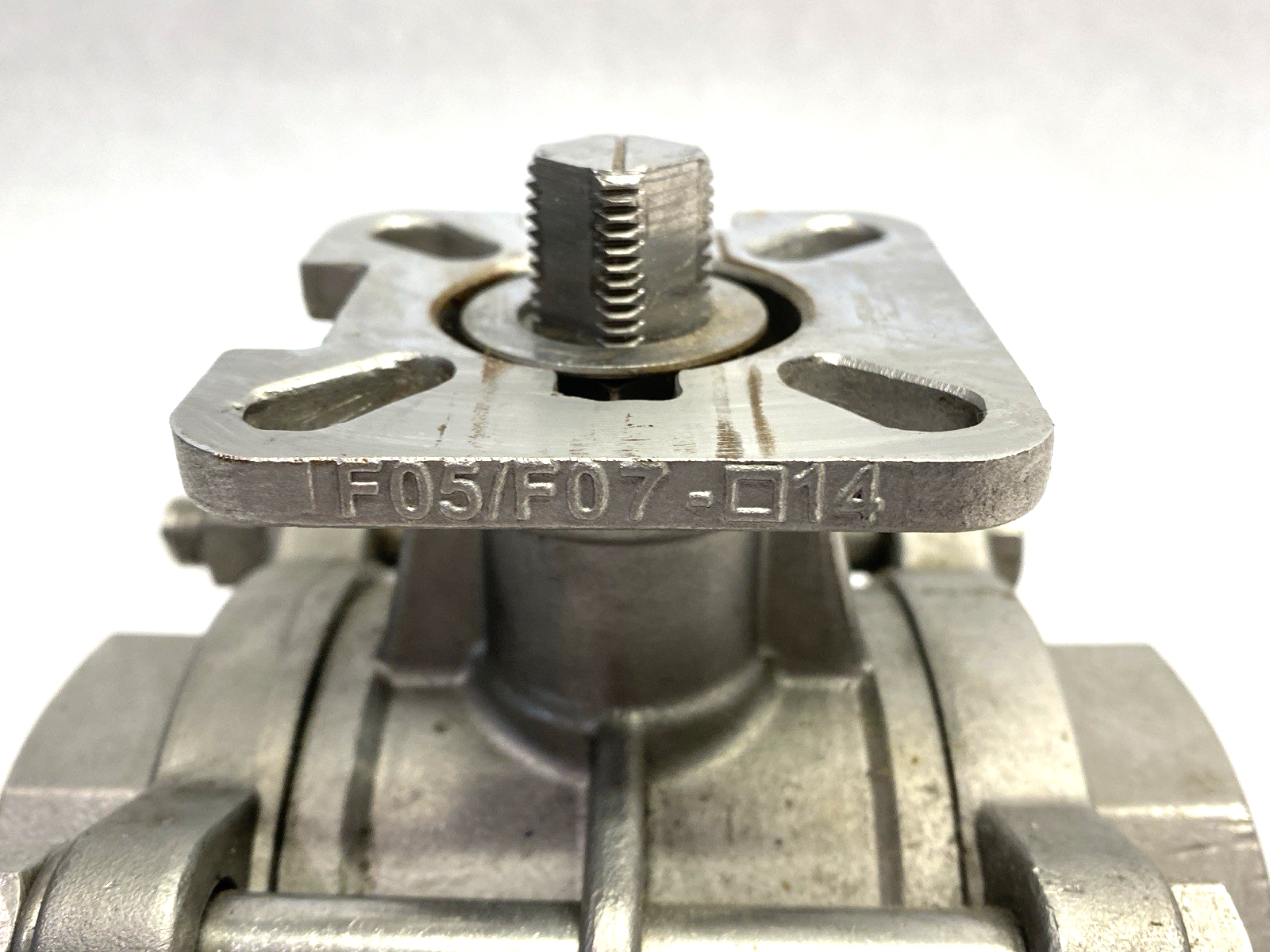 Stainless Steel Ball Valve 2" CF8M 14mm Square Stem Size 1000WOG F05/F07 - Used - Maverick Industrial Sales