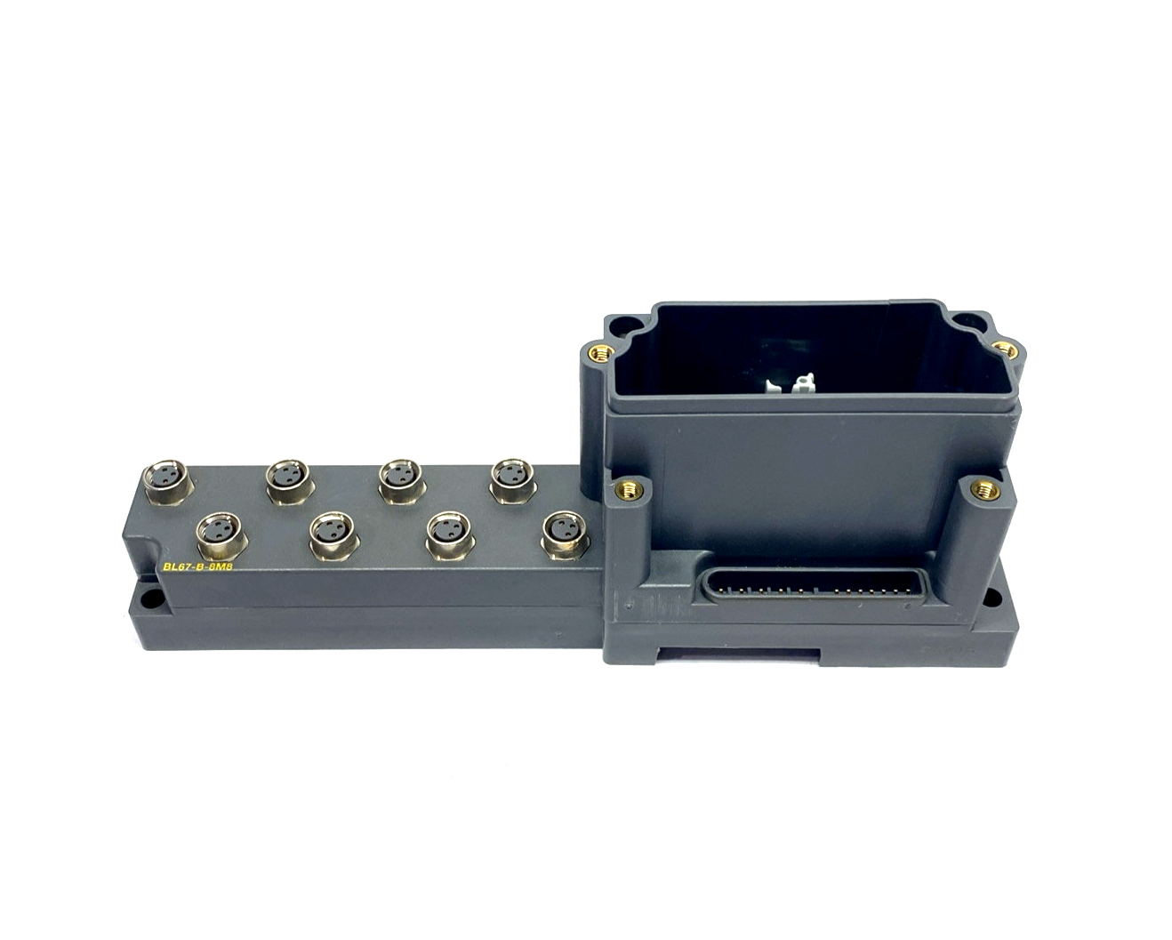 Turck BL67-B-8M8 I/O Base Module, x8 M8 3-Pin Female 6827188 MISSING LATCH - Maverick Industrial Sales