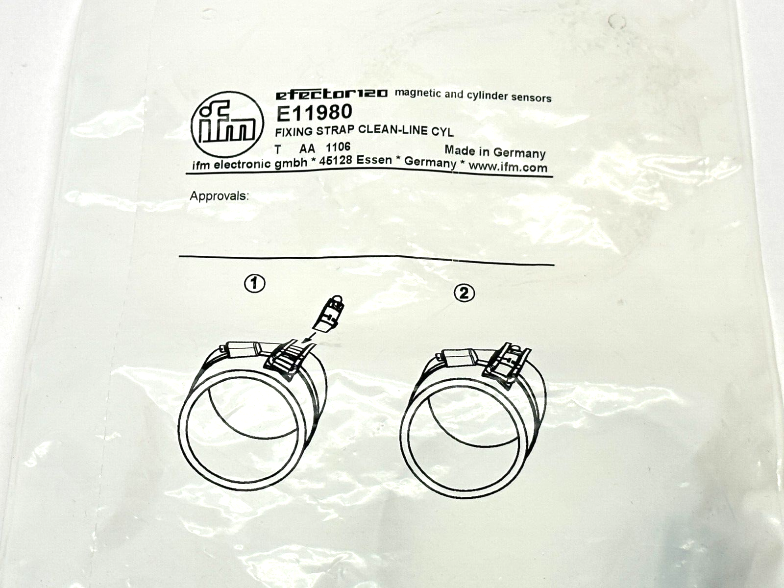 IFM Efector120 E11980 Clean Line Cylinder Sensor Fixing Strap - Maverick Industrial Sales