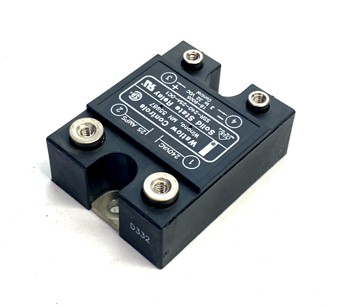 SSR-240-25A-DC1 | Watlow Solid State Relay 240VAC 25A, 3-32VDC - Used - Maverick Industrial Sales