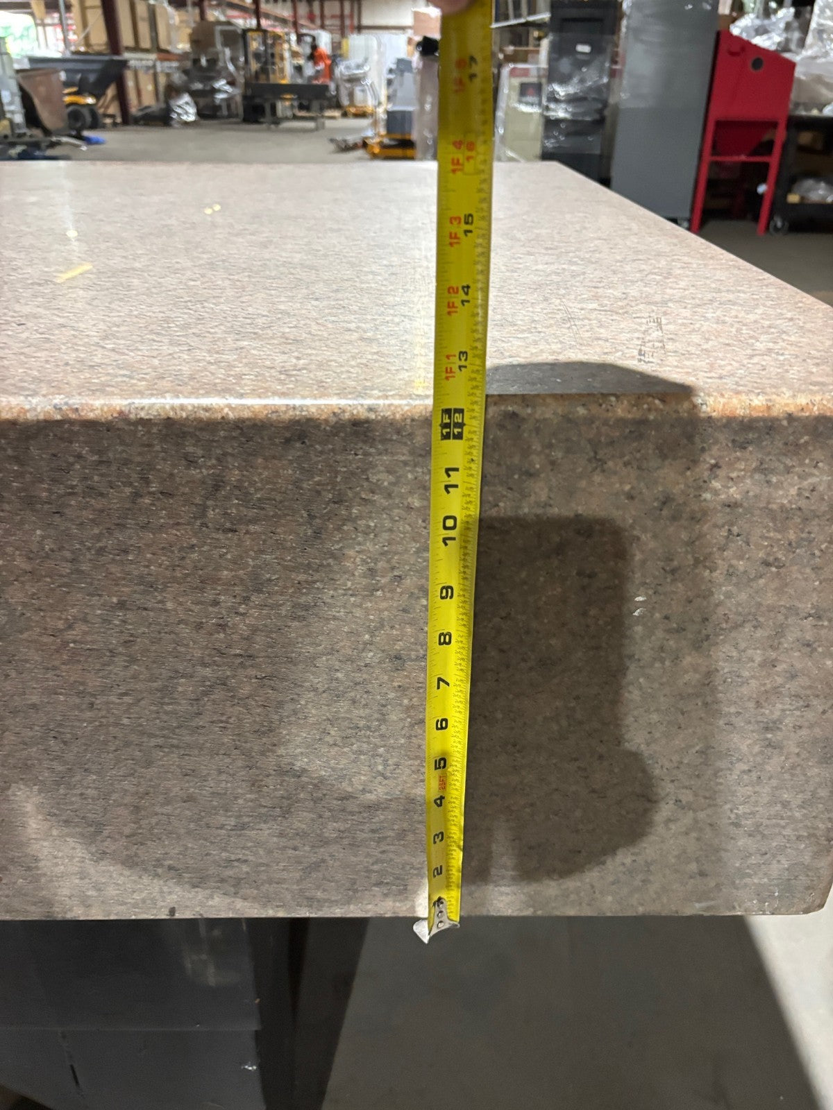 Pink Granite Stone Inspection QC Table, 72" x 48" x 12" - Maverick Industrial Sales