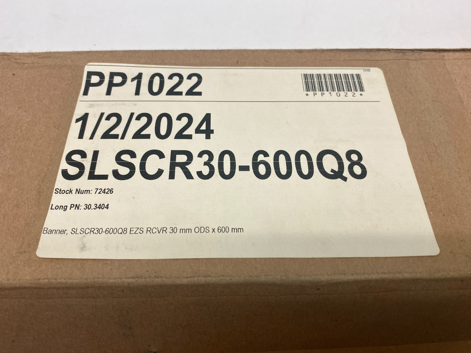Banner SLSCR30-600Q8 EZ-SCREEN Cascade Receiver, 18m Range, 30mm Res. 72426 - Maverick Industrial Sales