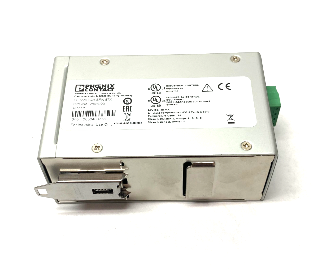 Phoenix Contact FL SWITCH SFN 8TX Industrial Ethernet Switch 8-Port 2891929 - Maverick Industrial Sales