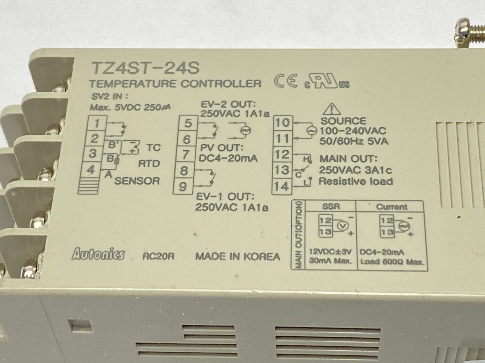 Autonics TZ4ST-24S Digital Temperature Controller 100-240VAC - Maverick Industrial Sales