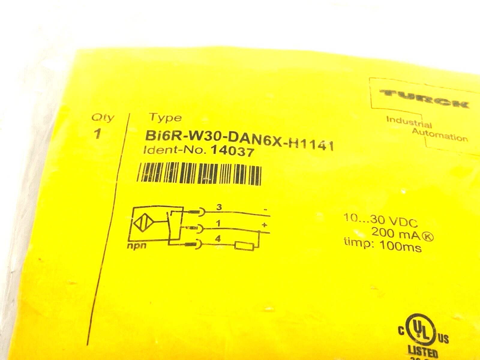 Turck Bi6R-W30-DAN6X-H1141 Inductive Ring Sensor 10-30VDC 14037 - Maverick Industrial Sales