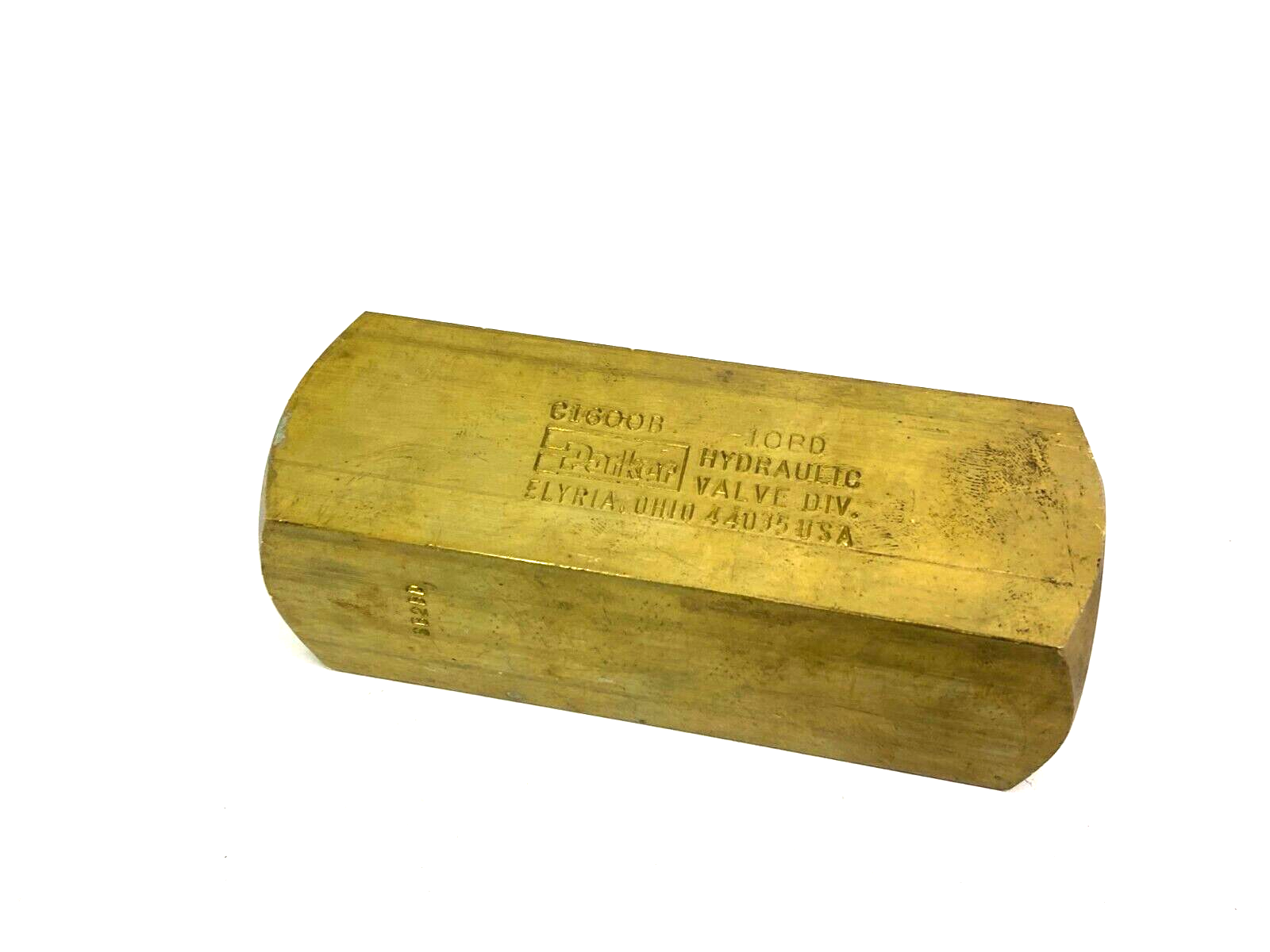 Parker C1600B-10BD Brass Colorflow Hydraulic Check Valve 500psi C1600B - Maverick Industrial Sales