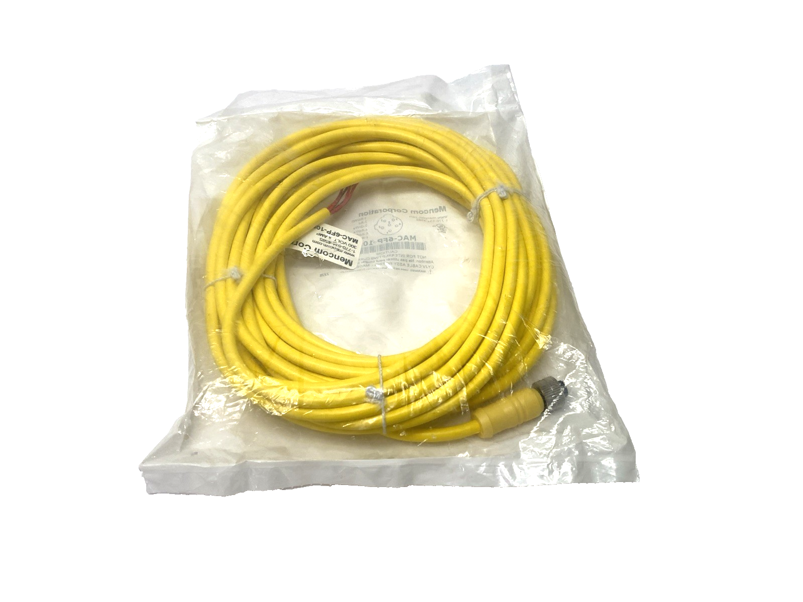 MAC-6FP-10M | Mencom Cordset, Female 1/2" 6-Pin To Wire Leads 10m - New - Maverick Industrial Sales