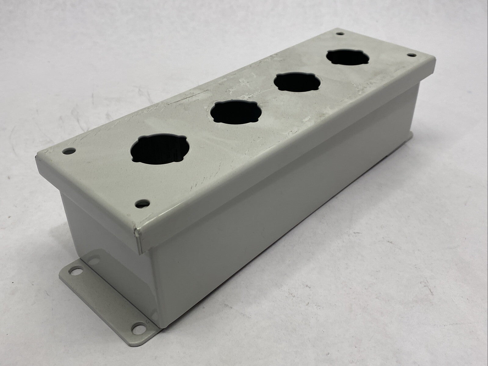 Saginaw Controls SCE-4PB Pushbutton Enclosure 4-Hole Gray - Maverick Industrial Sales