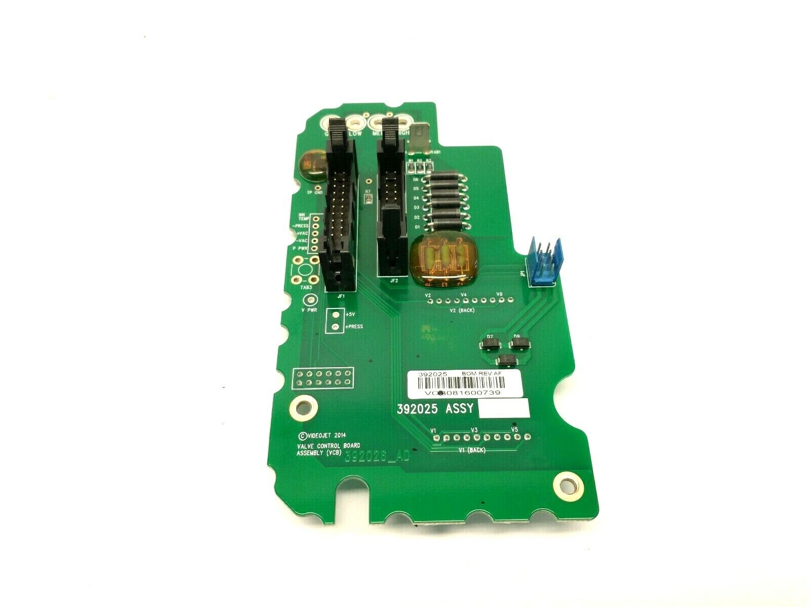 Videojet 392025 Rev. AF Valve Control Board Assembly VCB081600739 - Maverick Industrial Sales