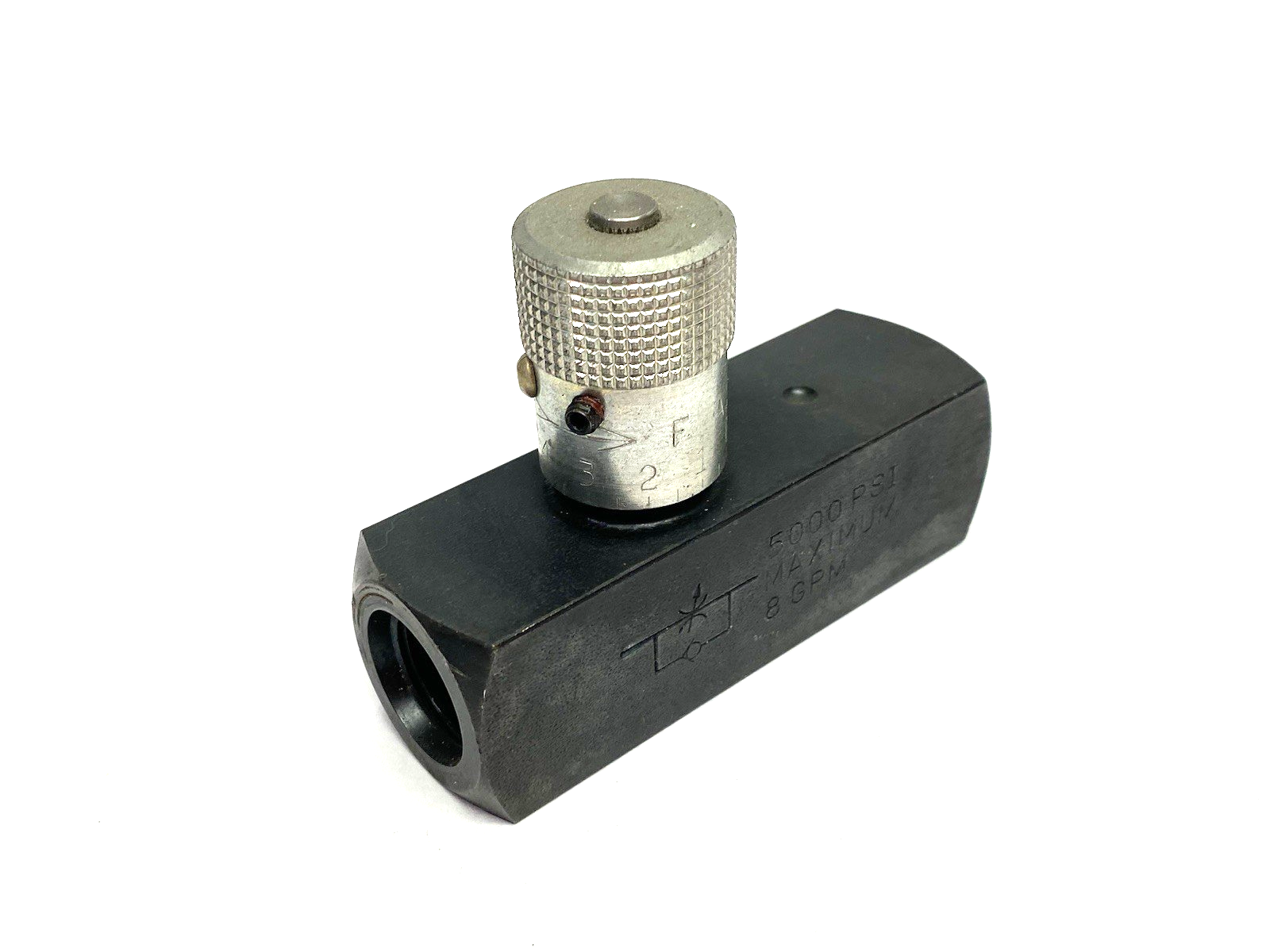 Parker F820S-V Colorflow In-line Flow Control Valve, Hydraulic 5000psi - Maverick Industrial Sales