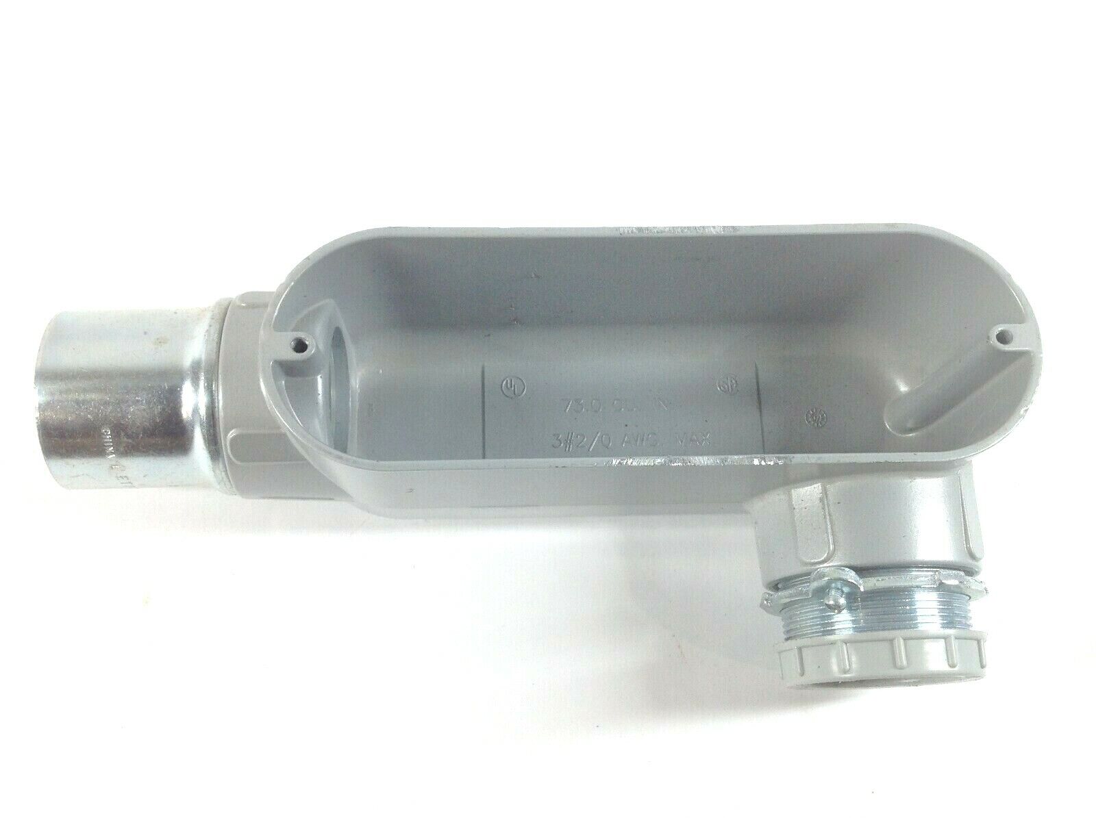 OZ Gedney 2" LL Right Turn Conduit Outlet Body Aluminum Max (3 2/0 AWG) LOT OF 2 - Maverick Industrial Sales