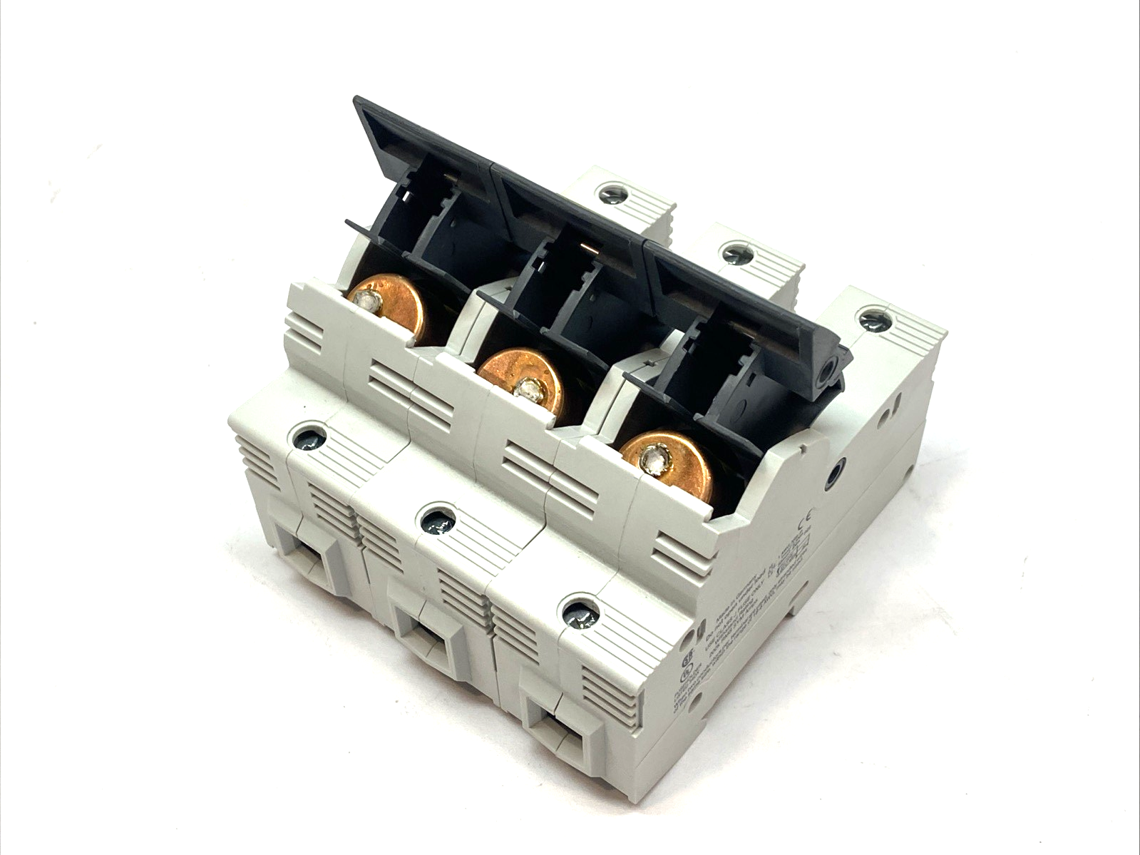 Wohner AJC 30 3-Pole Fuse Holder Class J 30A 600V w/ 3x Bussman LPJ-4SP Fuses - Maverick Industrial Sales