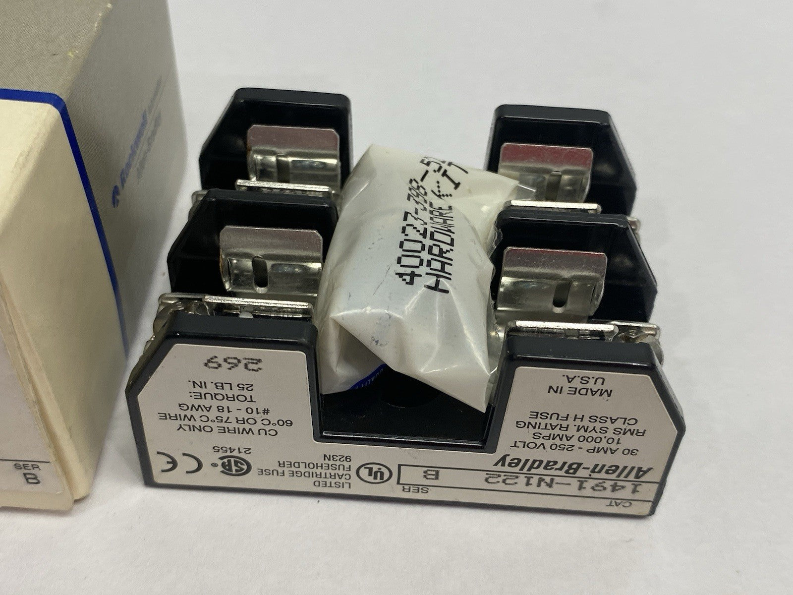 1491-N122 | Allen Bradley Ser. B Fuse Block 2-Pole 250V - New Other - Maverick Industrial Sales